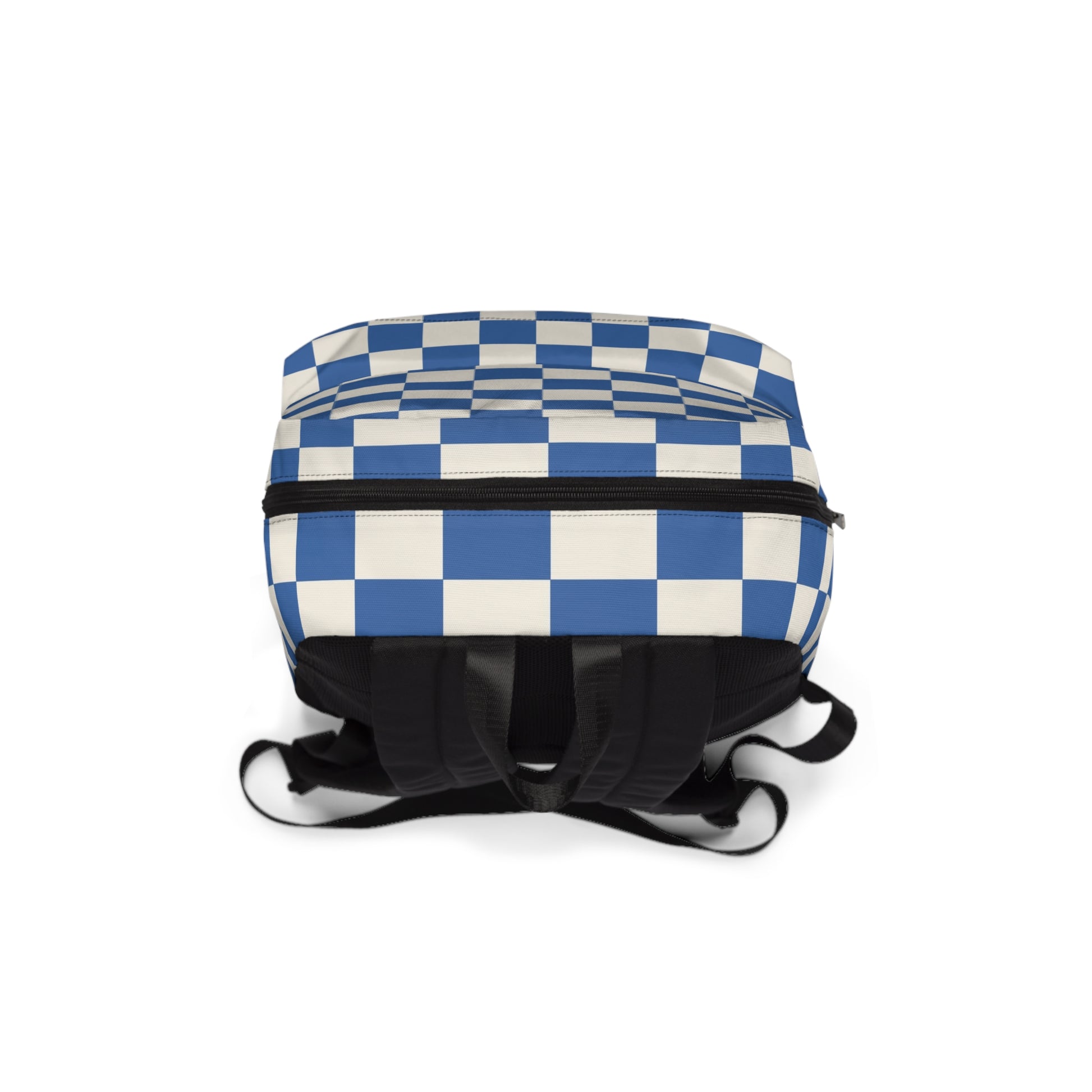 Checkerboard Blue Unisex Classic Backpack, Artsulli - Art is Long, Life is Short, Bags, , , , , , , 