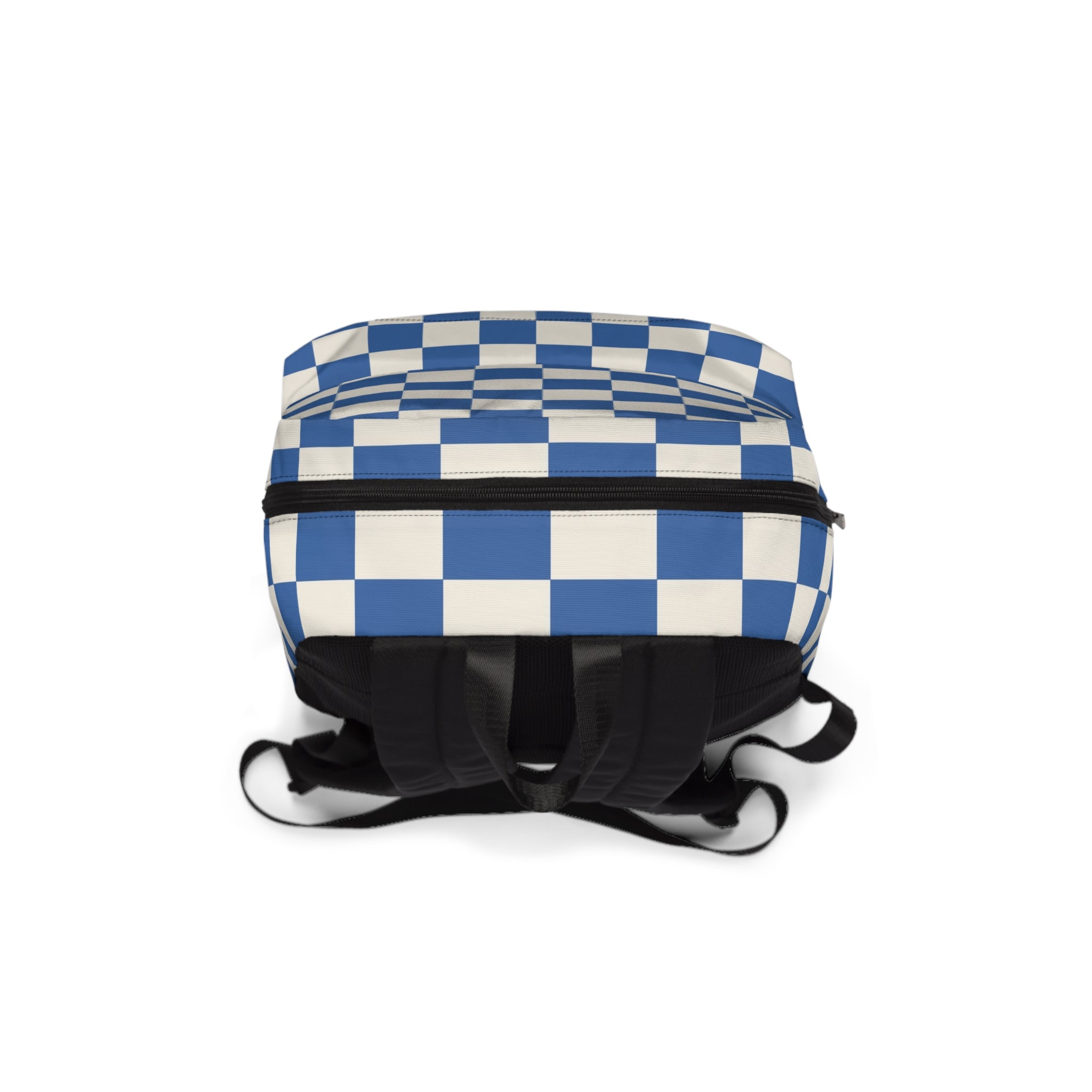 Checkerboard Blue Unisex Classic Backpack, Artsulli - Art is Long, Life is Short, Bags, , , , , , , 