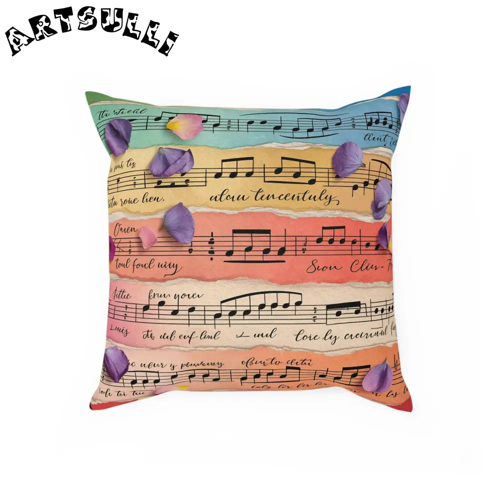 JAKKOUTTHEBXX Colorful Music Score Petal Pillow 2025