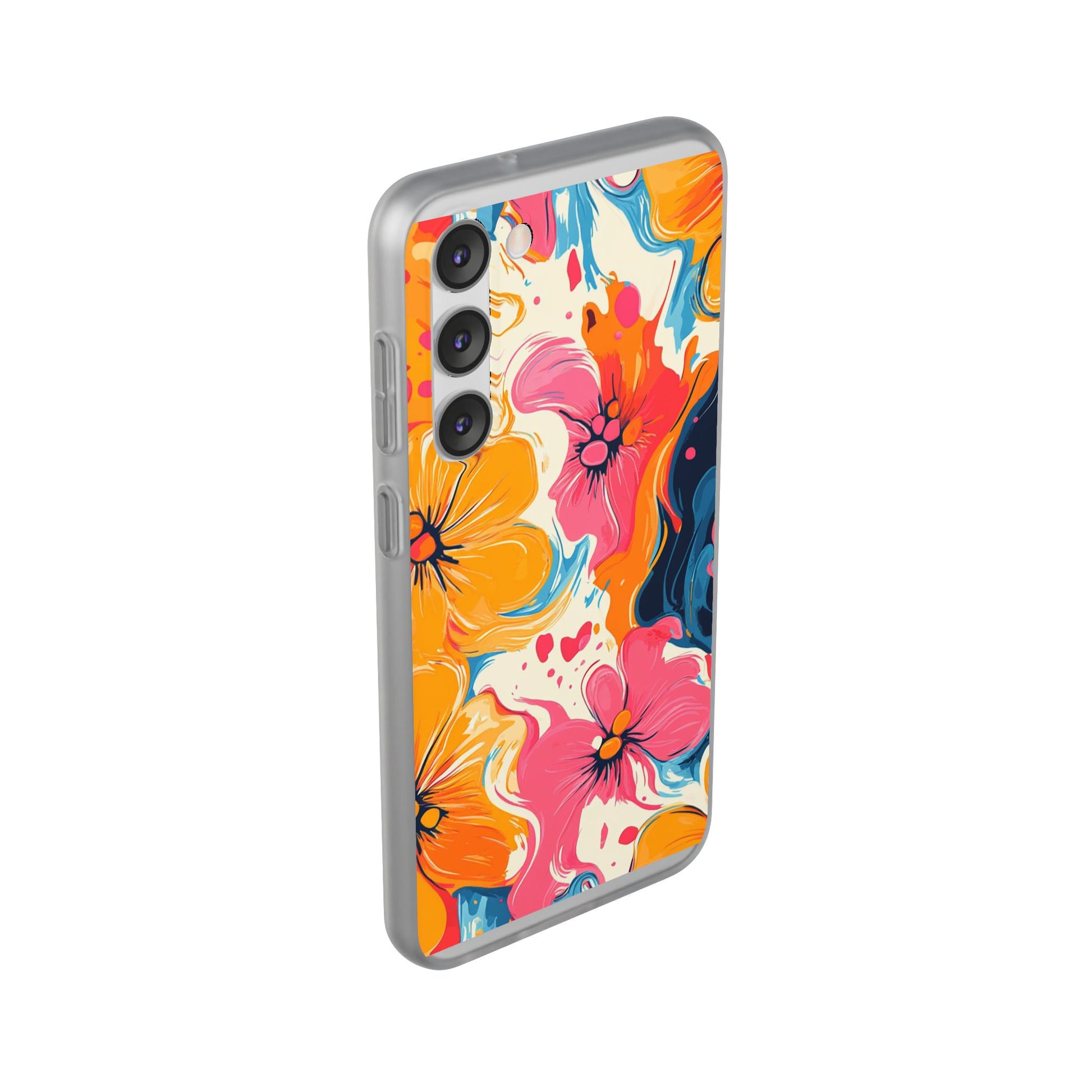 Vibrant Abstract Floral Flexi Case, Artsulli - Art is Long, Life is Short, Phone Case, , , , , , , 