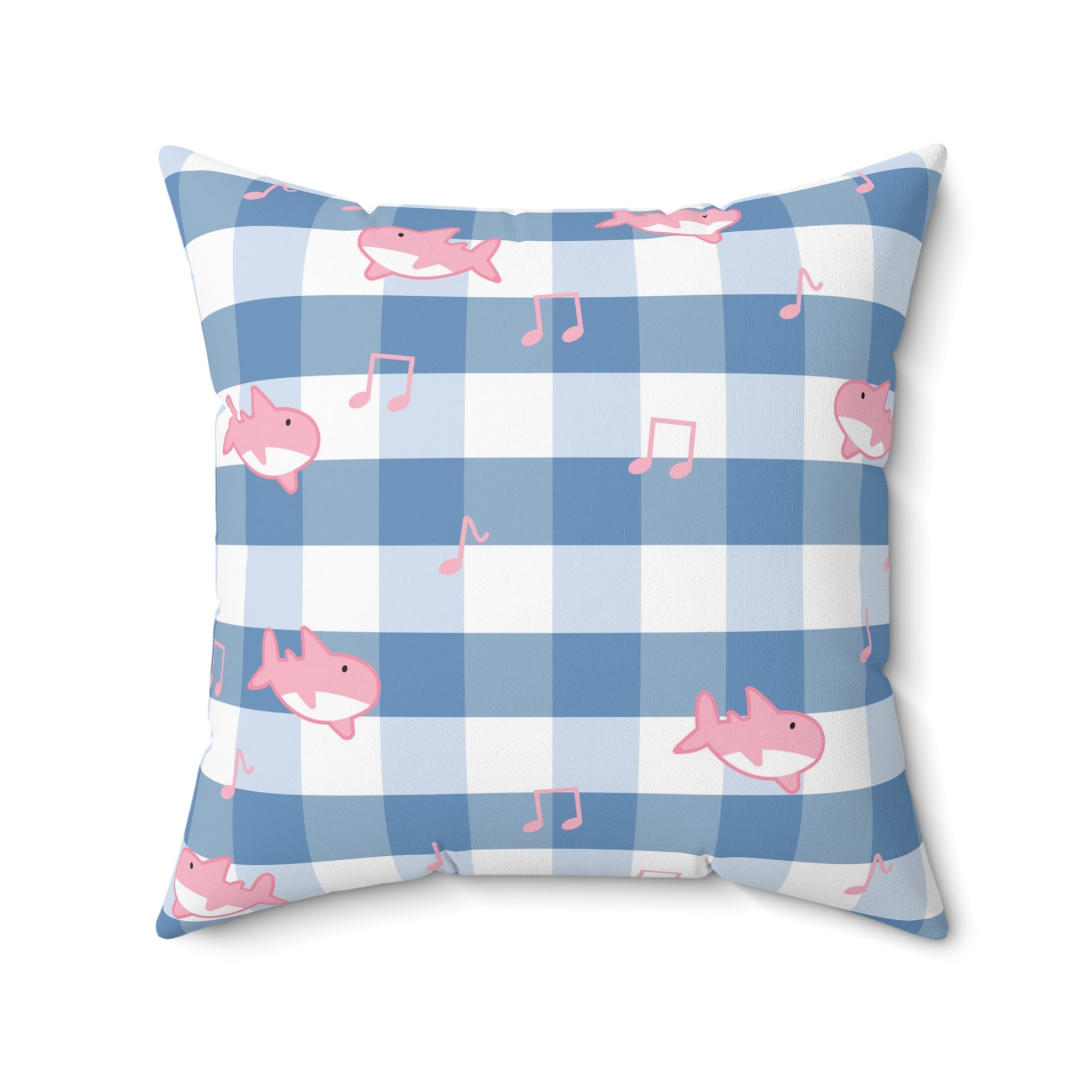 Music Shark Spun Polyester Square Pillow, Artsulli - Art is Long, Life is Short, Home Decor, , , , , , , 