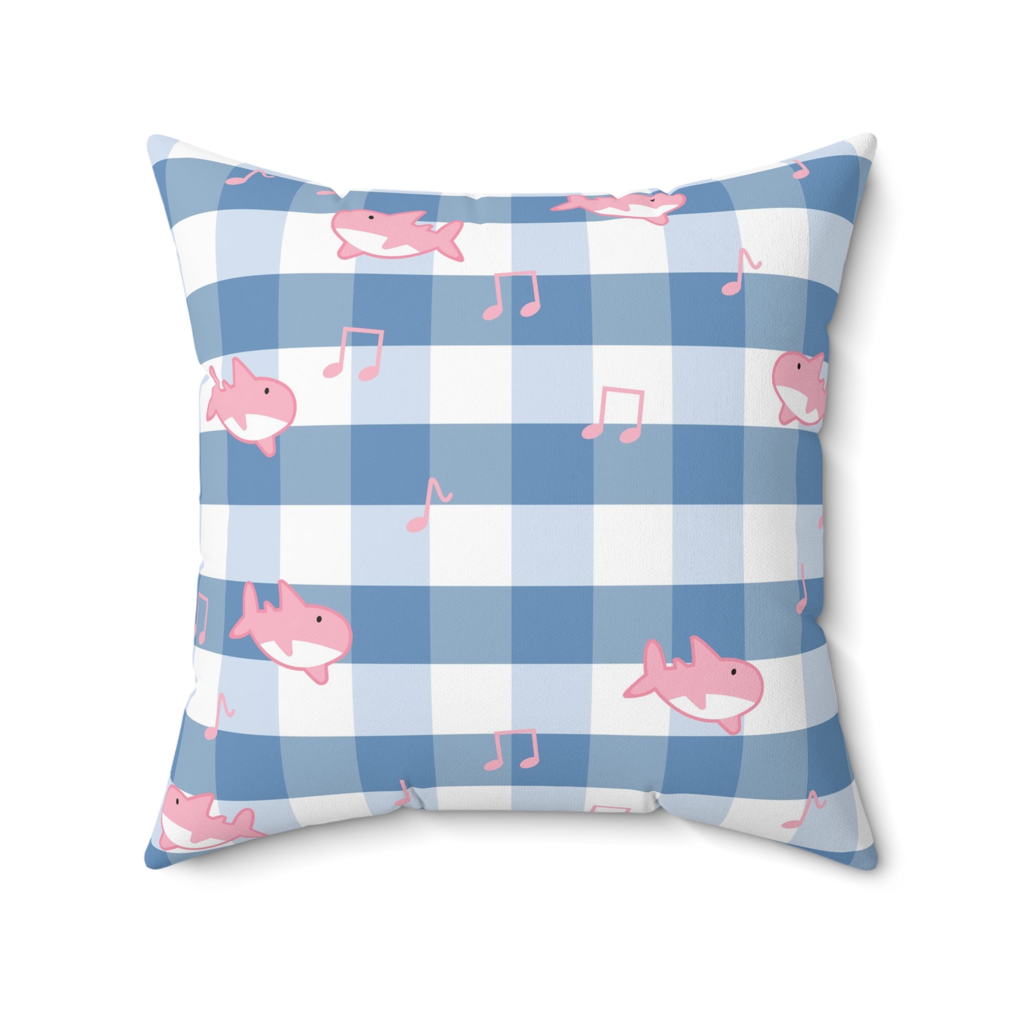 Music Shark Spun Polyester Square Pillow, Artsulli - Art is Long, Life is Short, Home Decor, , , , , , , 
