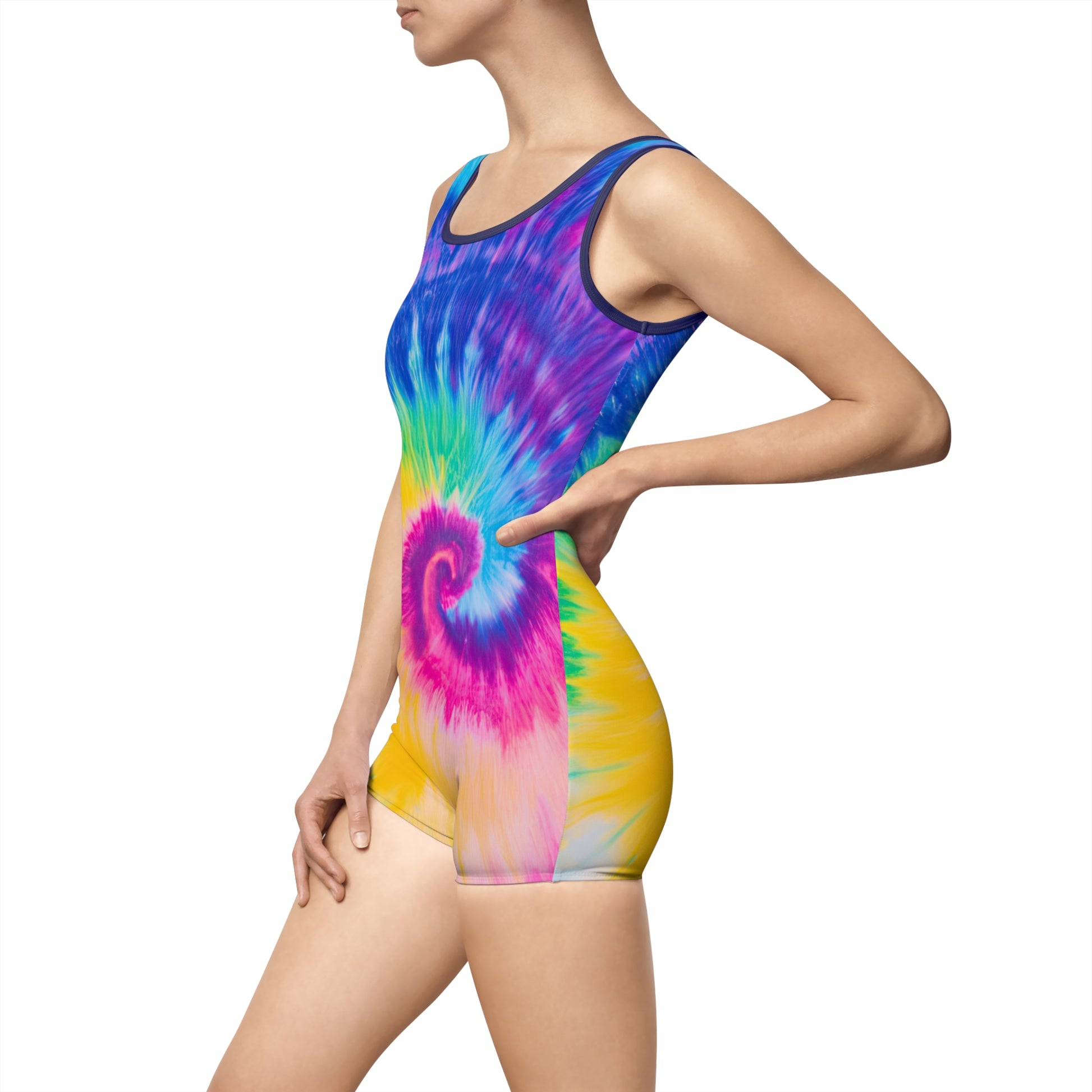 Psychedelic Tie Dye Women's Vintage Swimsuit (AOP), Artsulli - Art is Long, Life is Short, All Over Prints, , , , , , , 