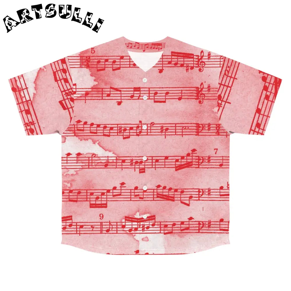 JAKKOUTTHEBXX Pink Music Note Baseball Jersey 2025