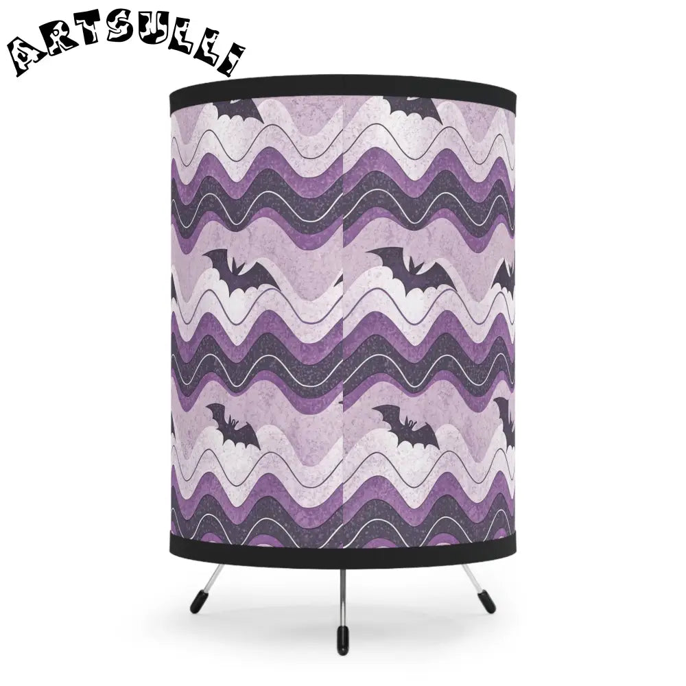 JAKKOUTTHEBXX Bat Wave Tripod Lamp with High-Res Printed Shade US\CA