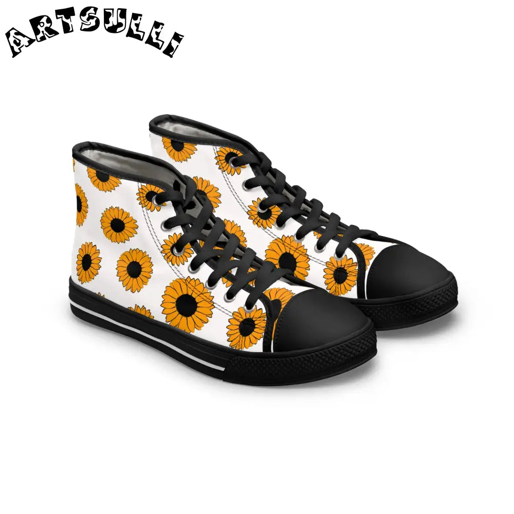 JAKKOUTTHEBXX Sunflowers Women’s High Top Sneakers JAKKOUTTHEBXX