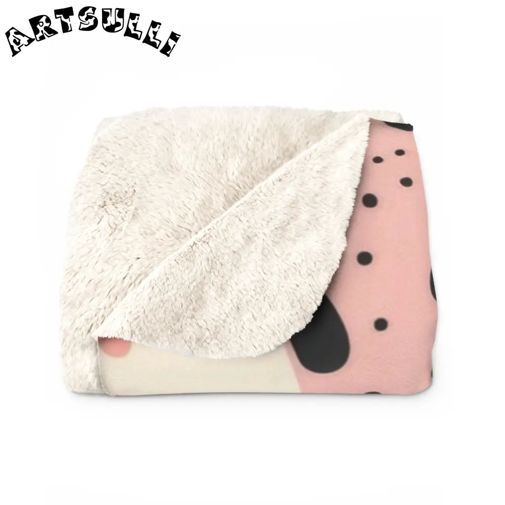 JAKKOUTTHEBXX Pink Cow Print Cozy Fleece Blanket 2025