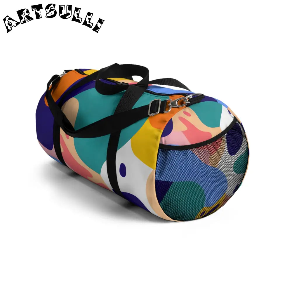 JAKKOUTTHEBXX Colorful Abstract Shapes Duffel Bag JAKKOUTTHEBXX