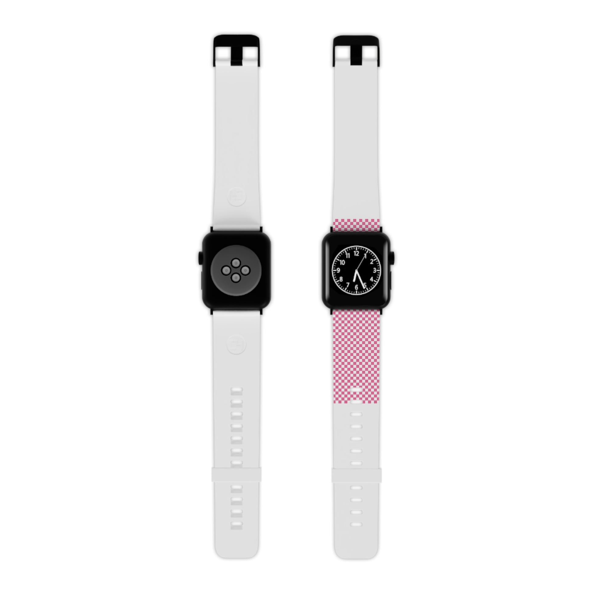 Yuyushiki Pink Check Watch Band for Apple Watch, Artsulli - Art is Long, Life is Short, Accessories, Size, 8'' × 0.75'' / 42 - 44 mm, Color, Black, , , 31006376769086553817