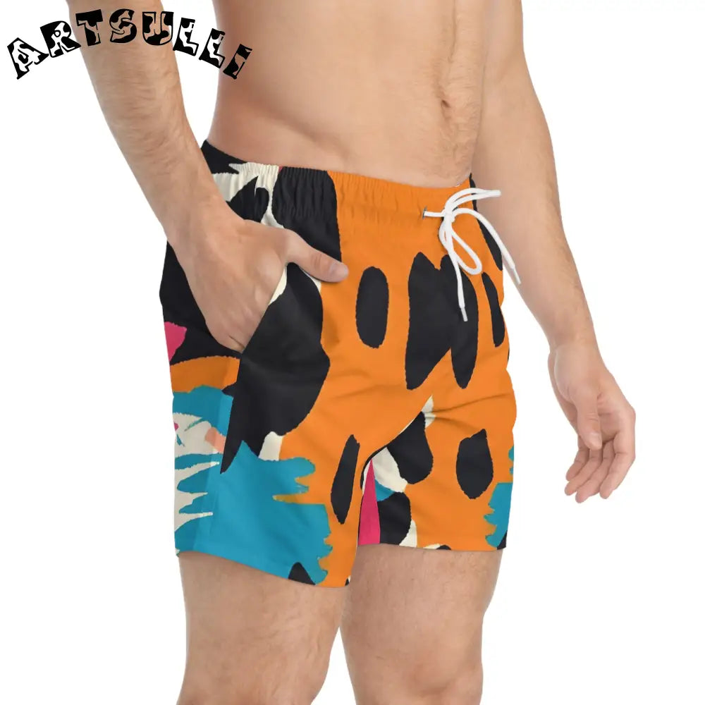 JAKKOUTTHEBXX Wild Brush Strokes x Animal Print Multi-Color Swim