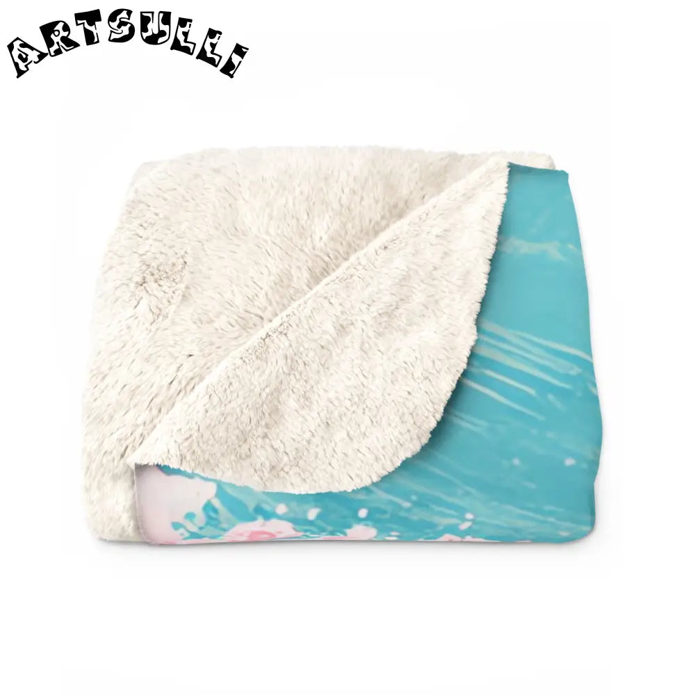 JAKKOUTTHEBXX The Great Pastelwave Pink and Blue Sherpa Fleece
