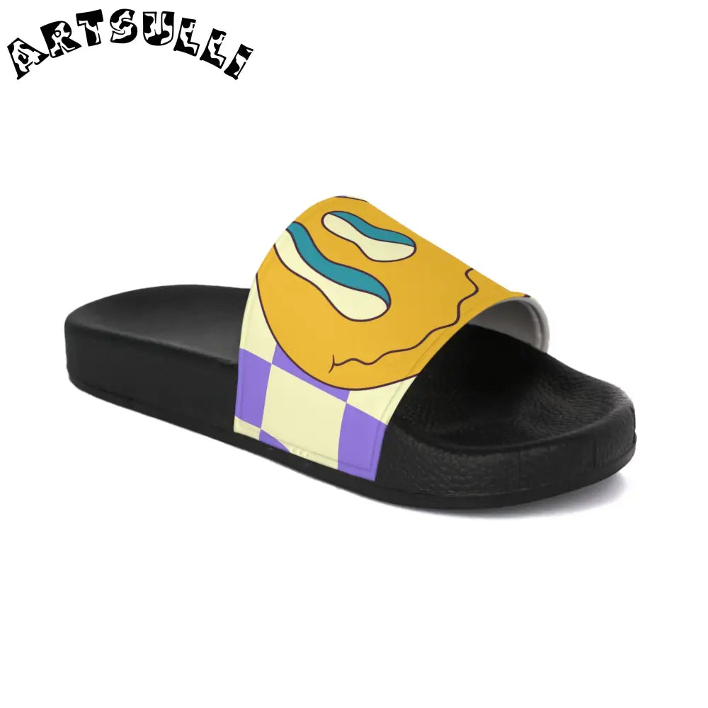 JAKKOUTTHEBXX Trippy Flower Power Motifs Women’s Slide Sandals