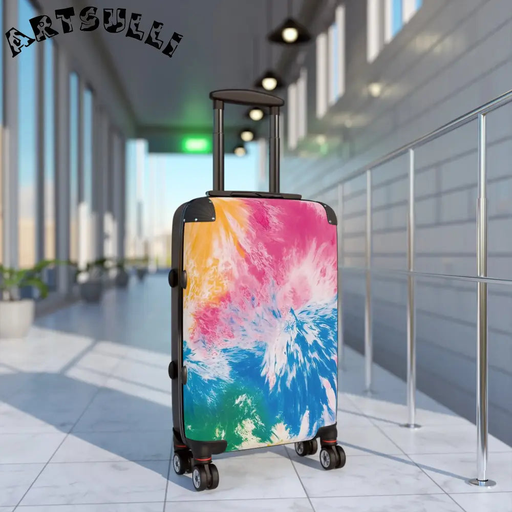 JAKKOUTTHEBXX Tie Dye Canvas Surface Spinner Suitcase 2025