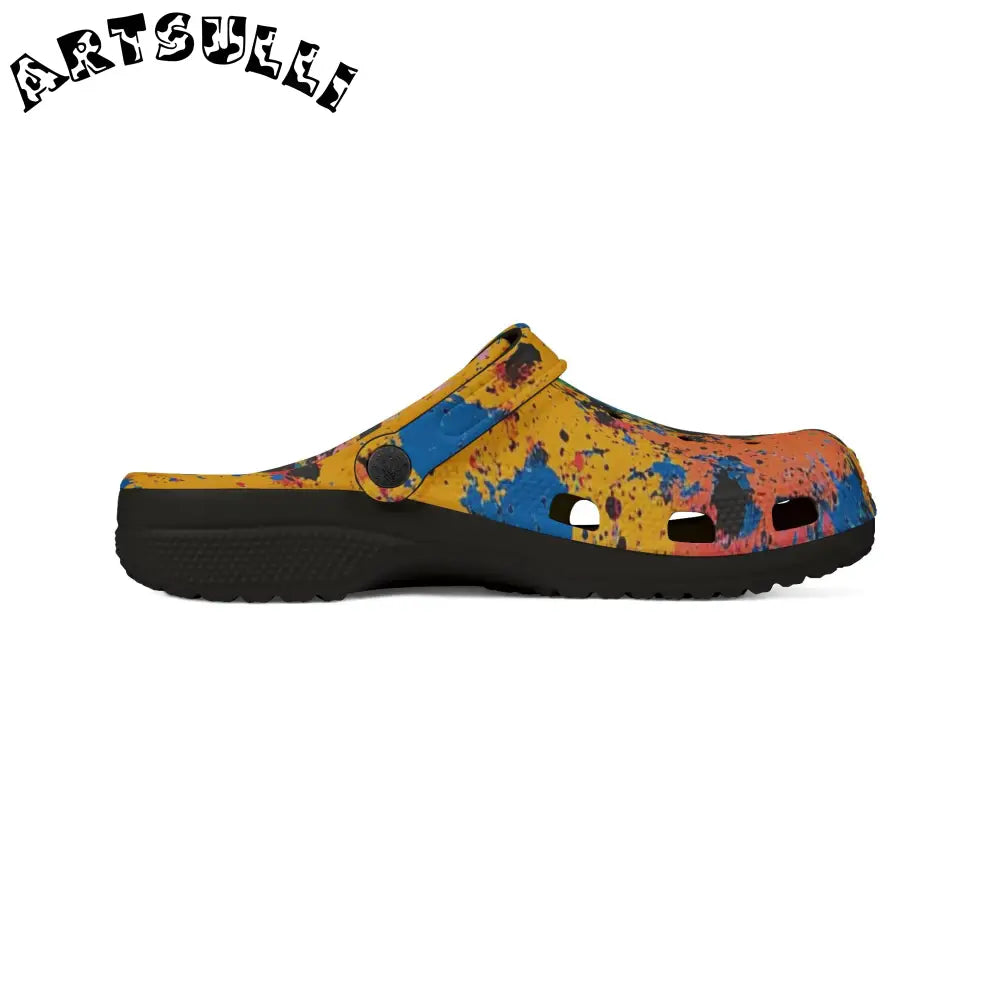 JAKKOUTTHEBXX The Colors Of Paint Splatter EVA Foam Rubber Shoes