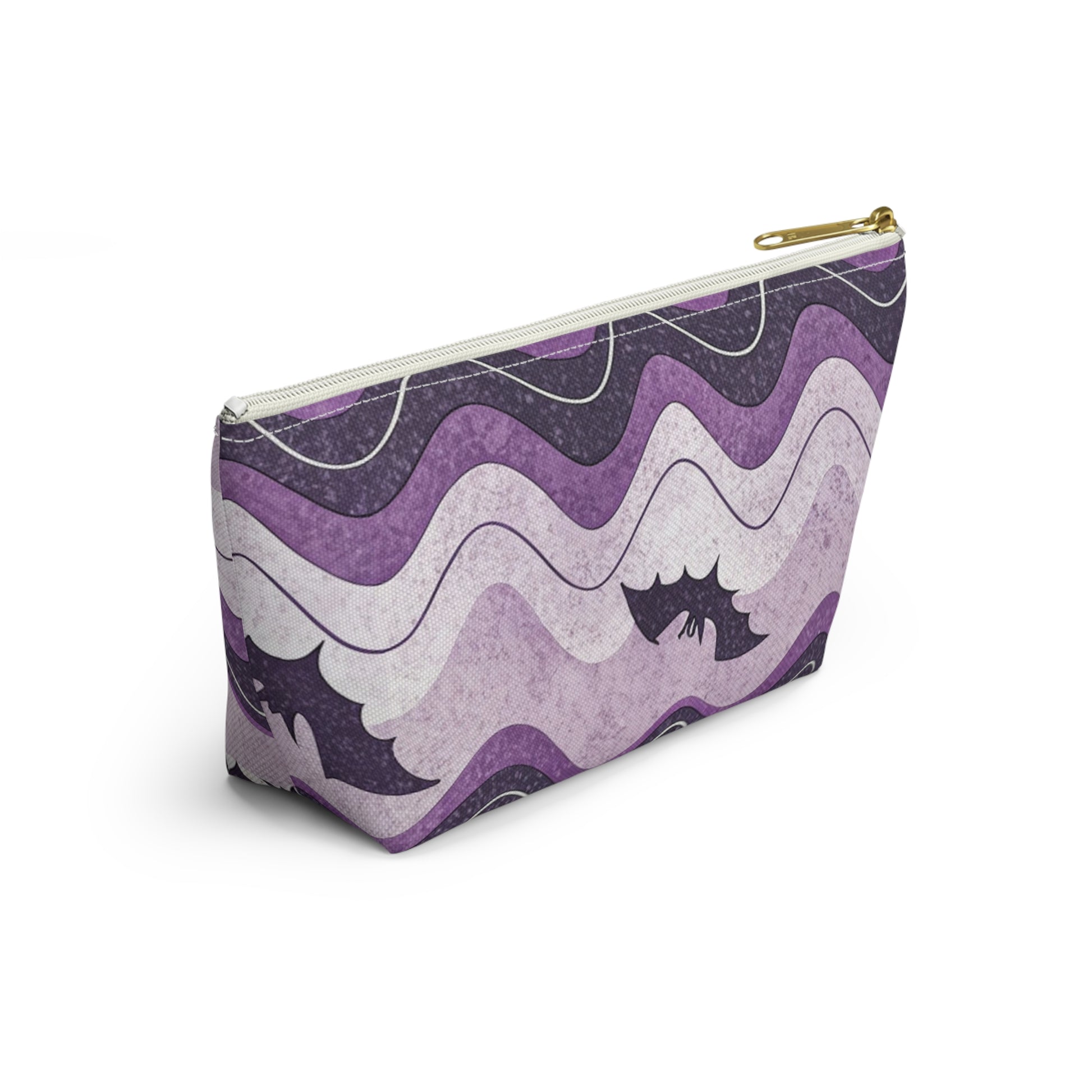 Bat Wave Accessory Pouch w T-bottom, Artsulli - Art is Long, Life is Short, Bags, , , , , , , 