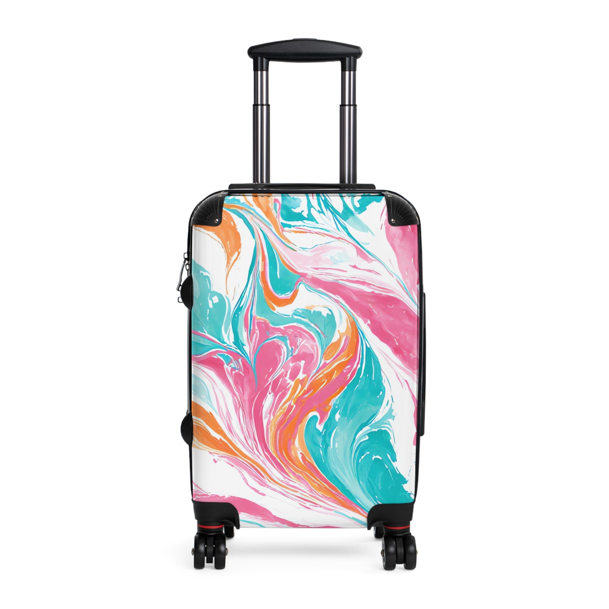 Liquid Pastel Spill Multi-Color Suitcase, Artsulli - Art is Long, Life is Short, Bags, Size, Small, Color, Black, , , 15301833088252790875