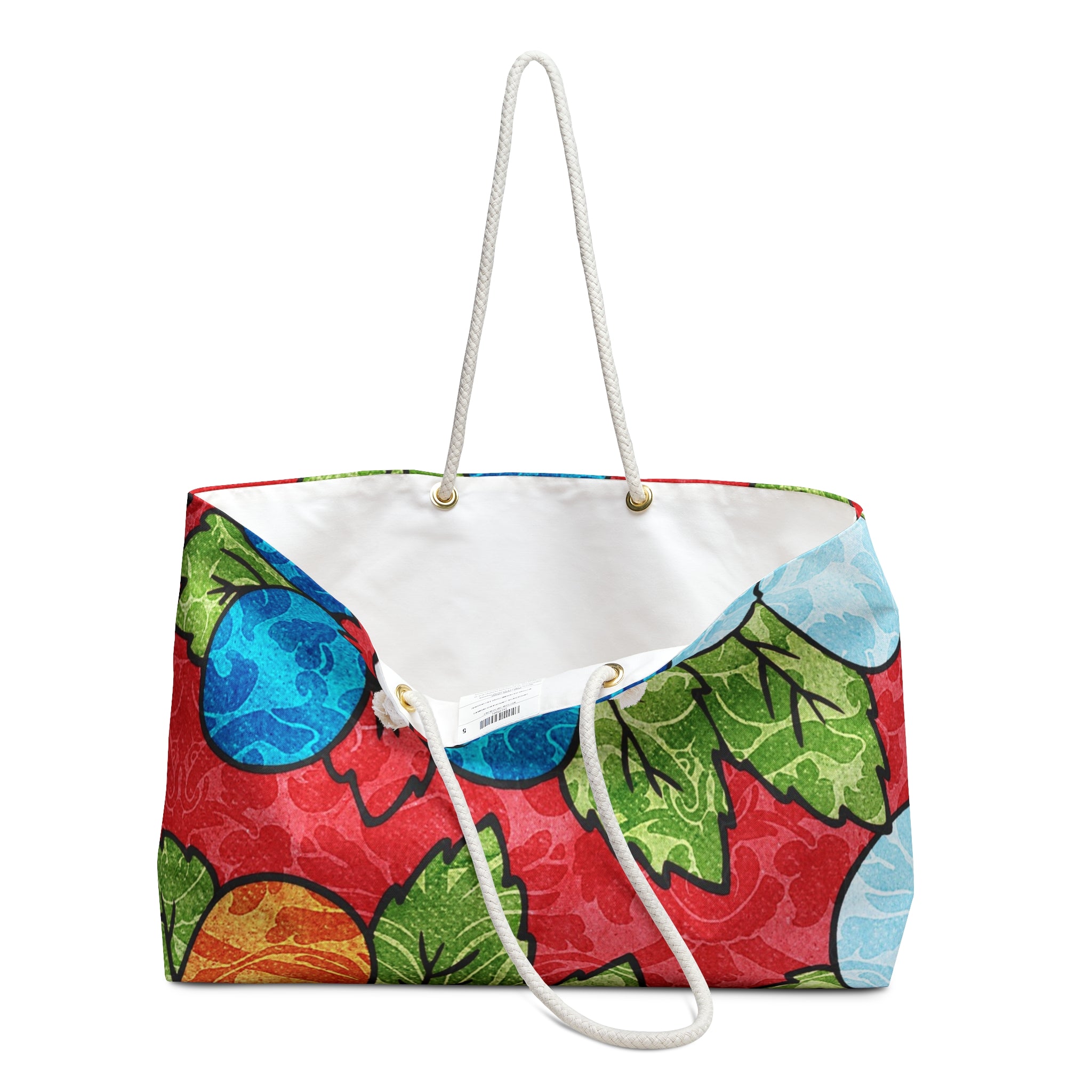 Groovy Red Floral Kl Weekender Bag, Artsulli - Art is Long, Life is Short, Bags, , , , , , , 