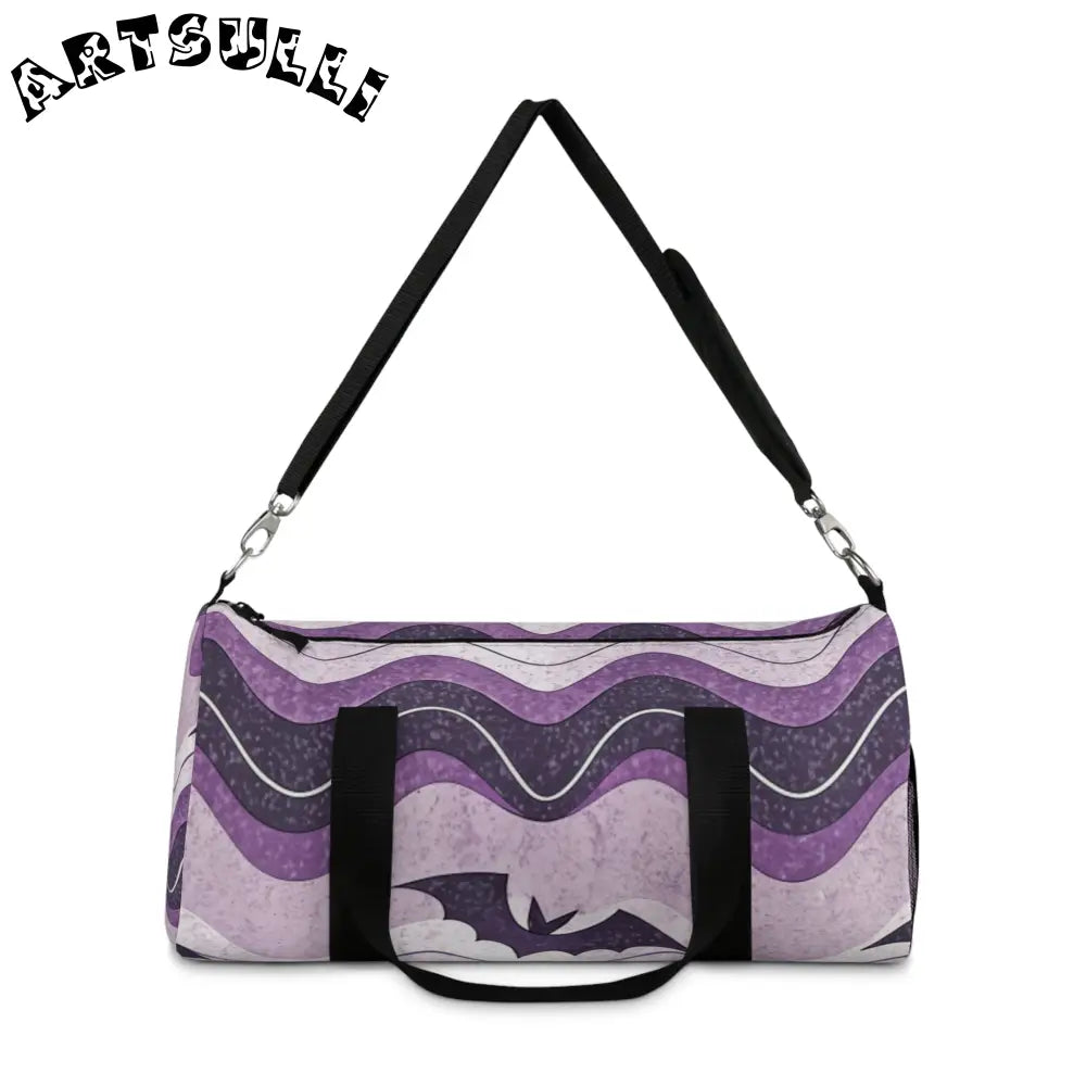 JAKKOUTTHEBXX Bat Wave Purple Duffel Bag JAKKOUTTHEBXX Artsulli