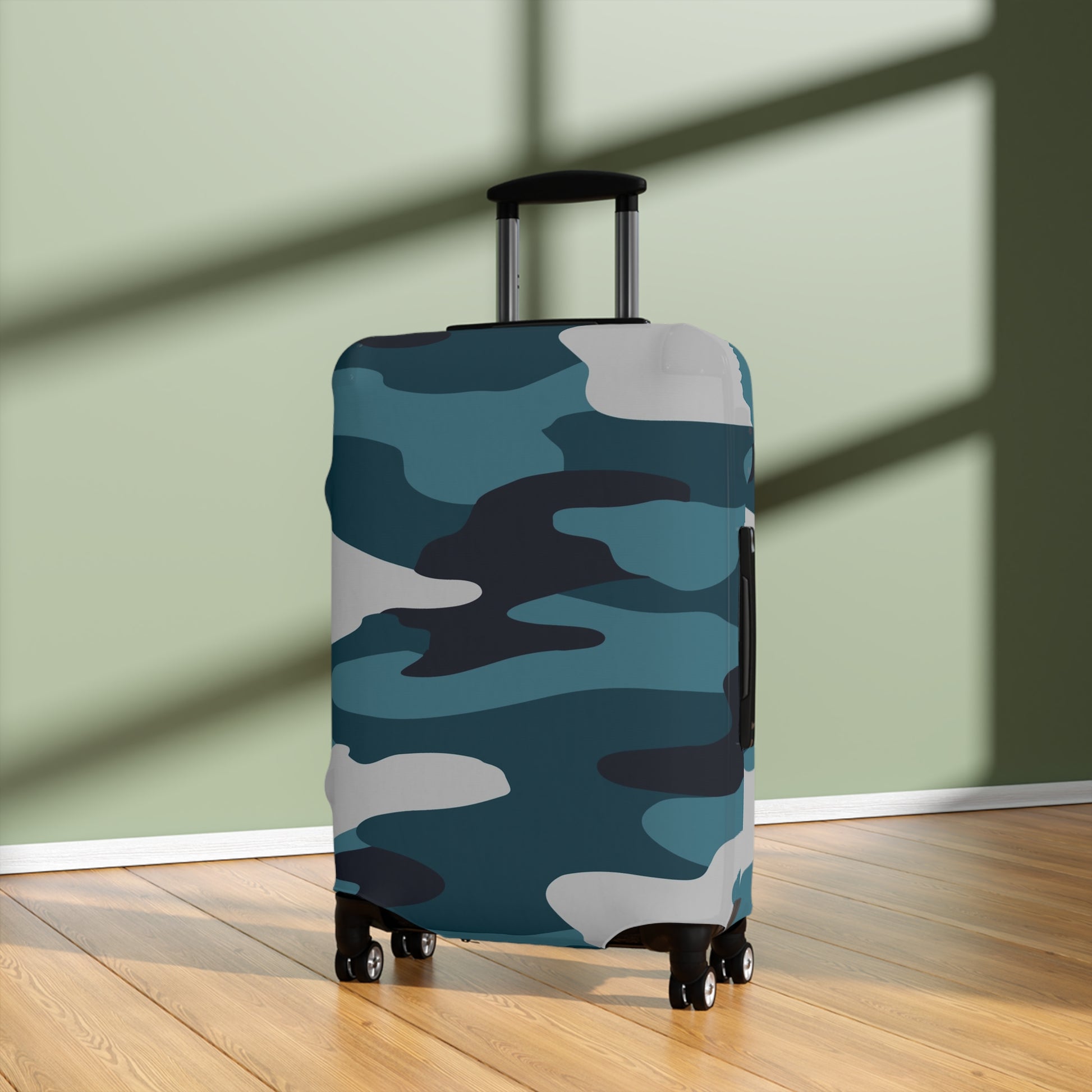 Blue Camouflage Luggage Cover, Artsulli - Art is Long, Life is Short, Accessories, , , , , , , 