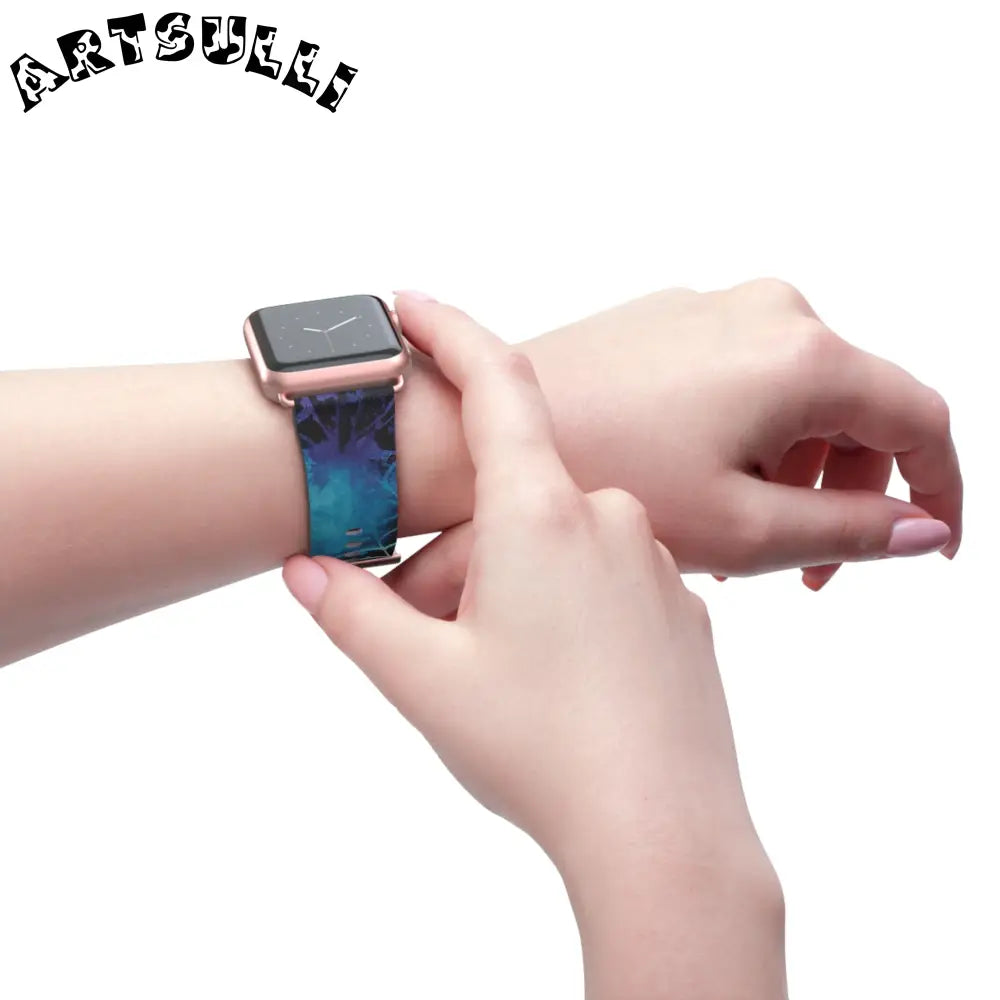 JAKKOUTTHEBXX Spider Web Faux Leather Watch Band 2025