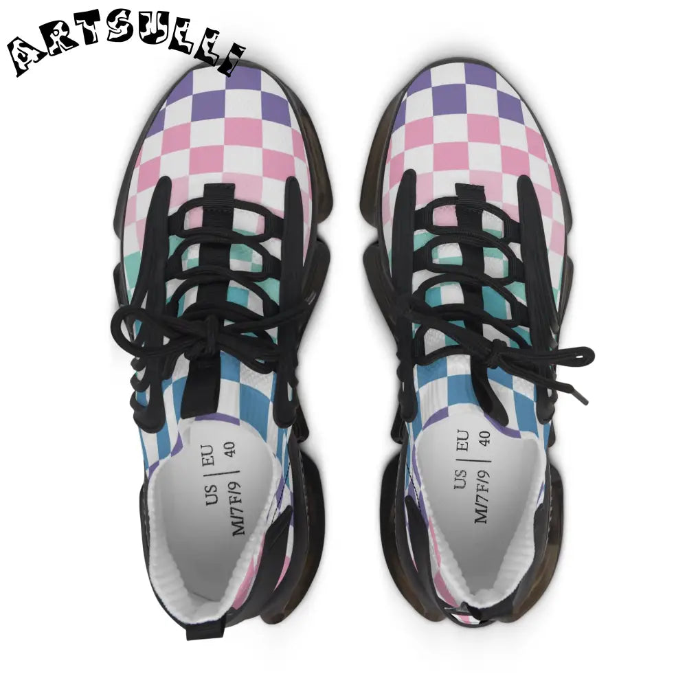 JAKKOUTTHEBXX Vaporwave Rainbow Checkerboard Multi-Color Women’s