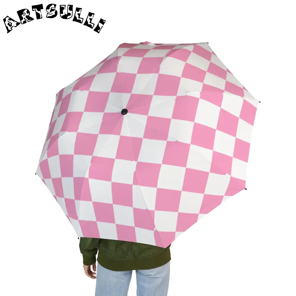 JAKKOUTTHEBXX Checkerboard Hot Pink and White Semi-Automatic