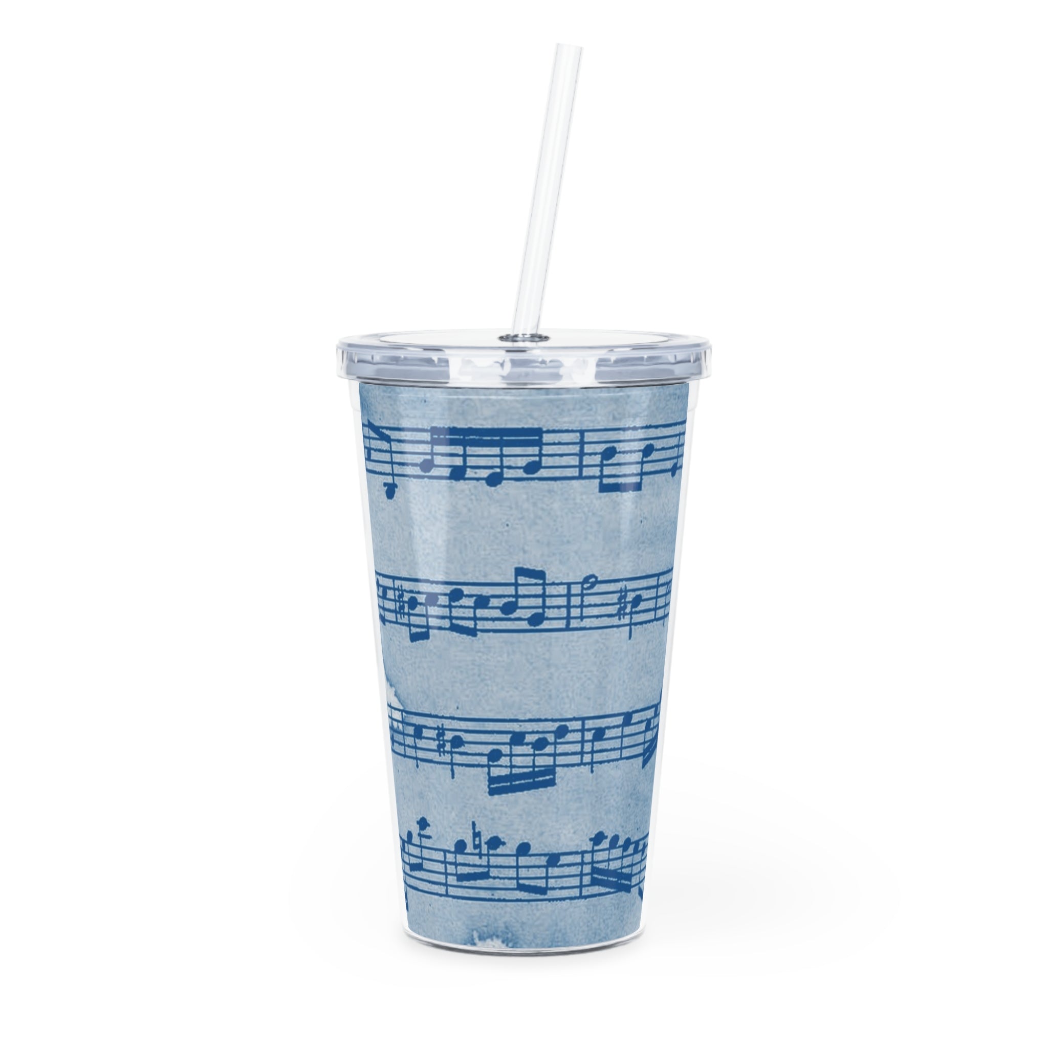 Leaking Manuscript Blue Edition Plastic Tumbler with Straw, Artsulli - Art is Long, Life is Short, Mug, Size, 20oz, Color, Transparent, , , 25098092507845605216