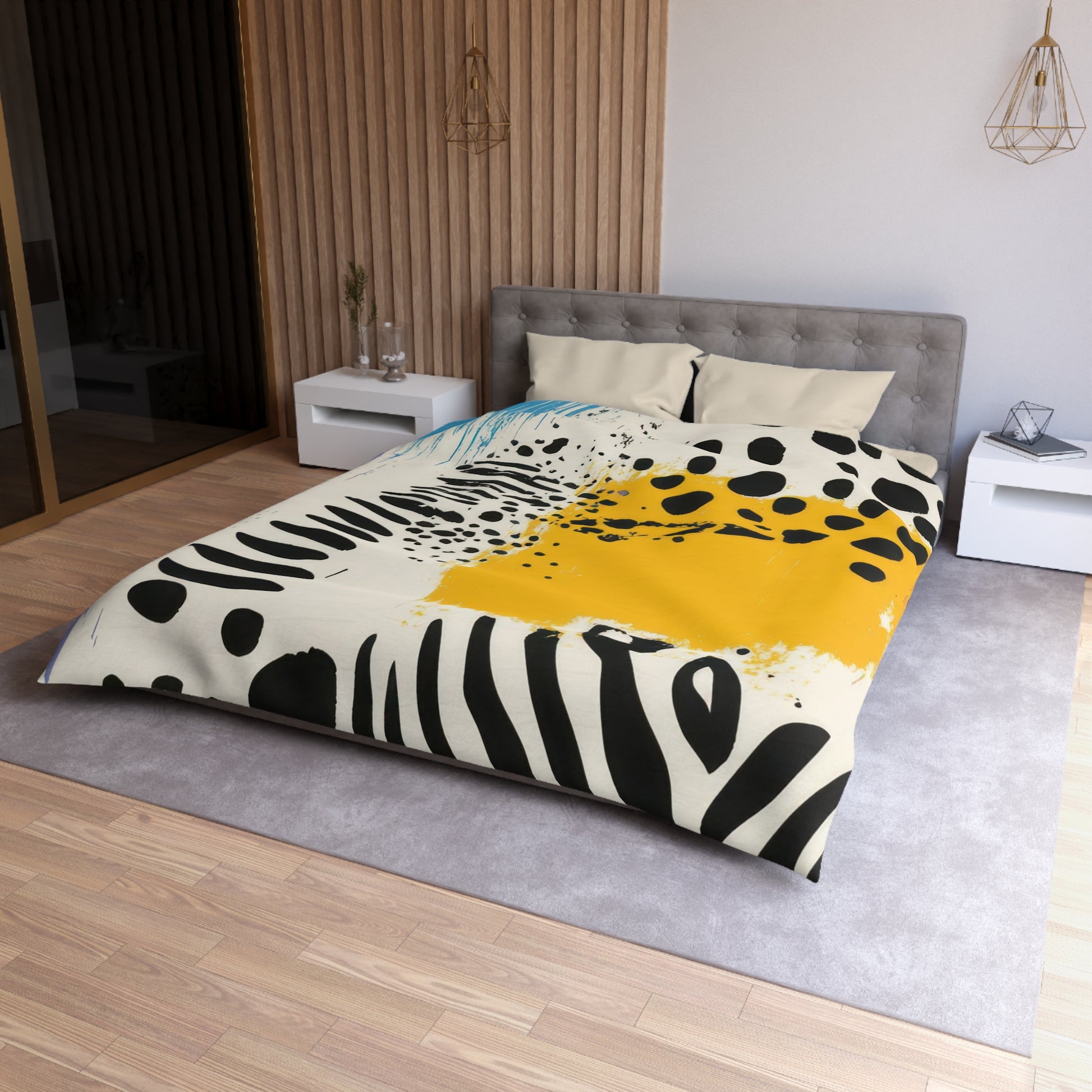 Rae Zebra Rhapsody Microfiber Duvet Cover, Artsulli - Art is Long, Life is Short, Home Decor, , , , , , , 
