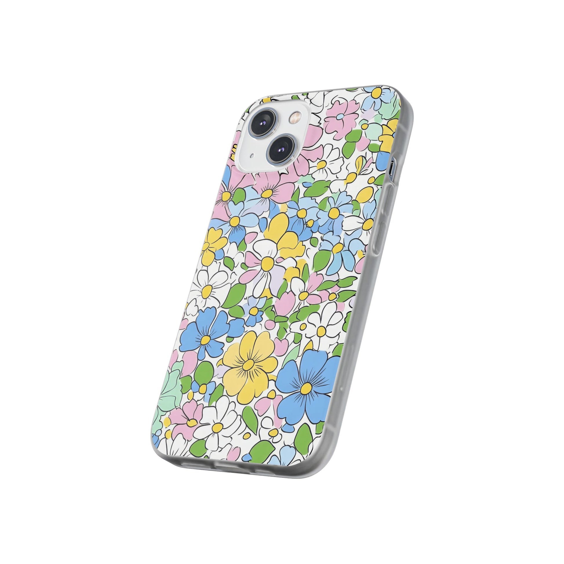 Colorful Floral Clear Flexi Case, Artsulli - Art is Long, Life is Short, Phone Case, , , , , , , 
