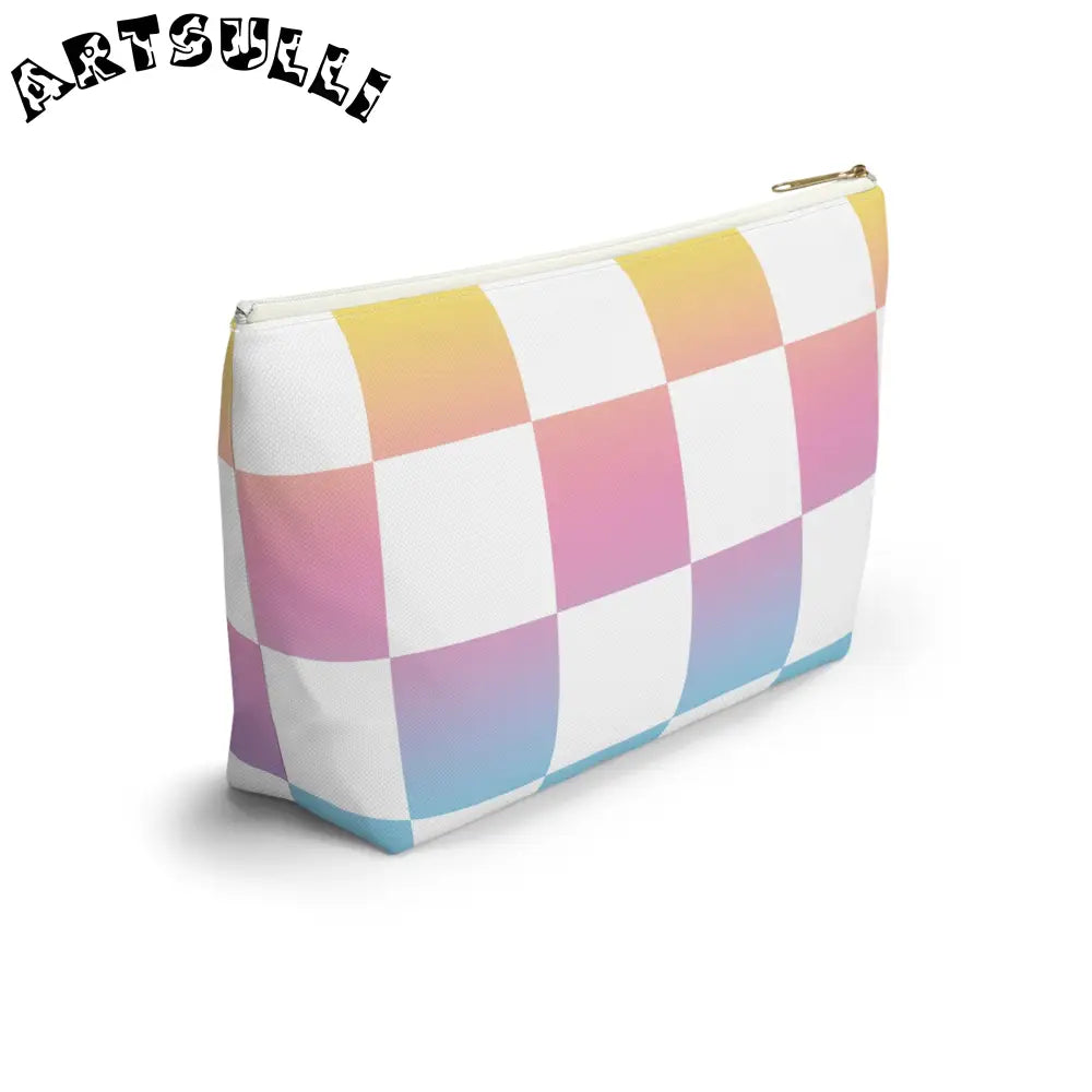 JAKKOUTTHEBXX Vaporwave Check Accessory Pouch w T-bottom