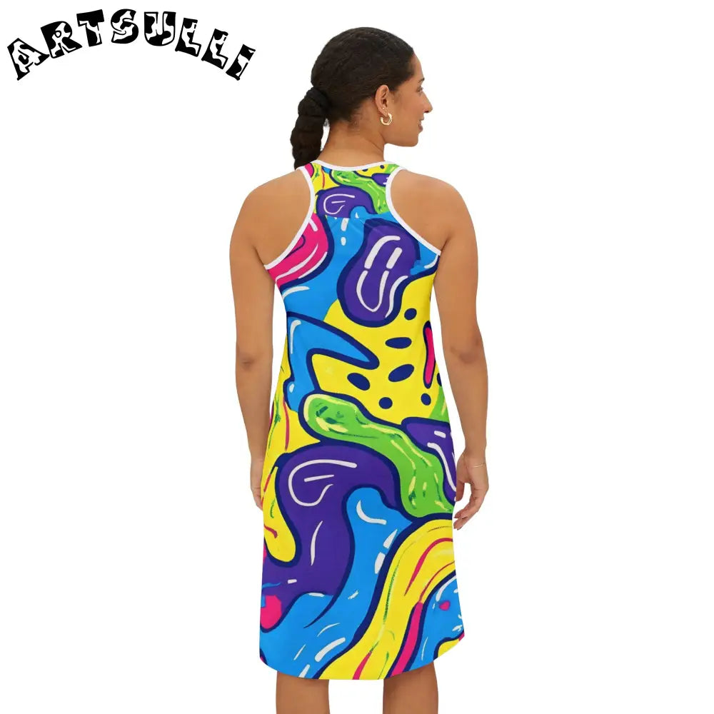 JAKKOUTTHEBXX Colorful Abstract Tank Mini Dress 2025