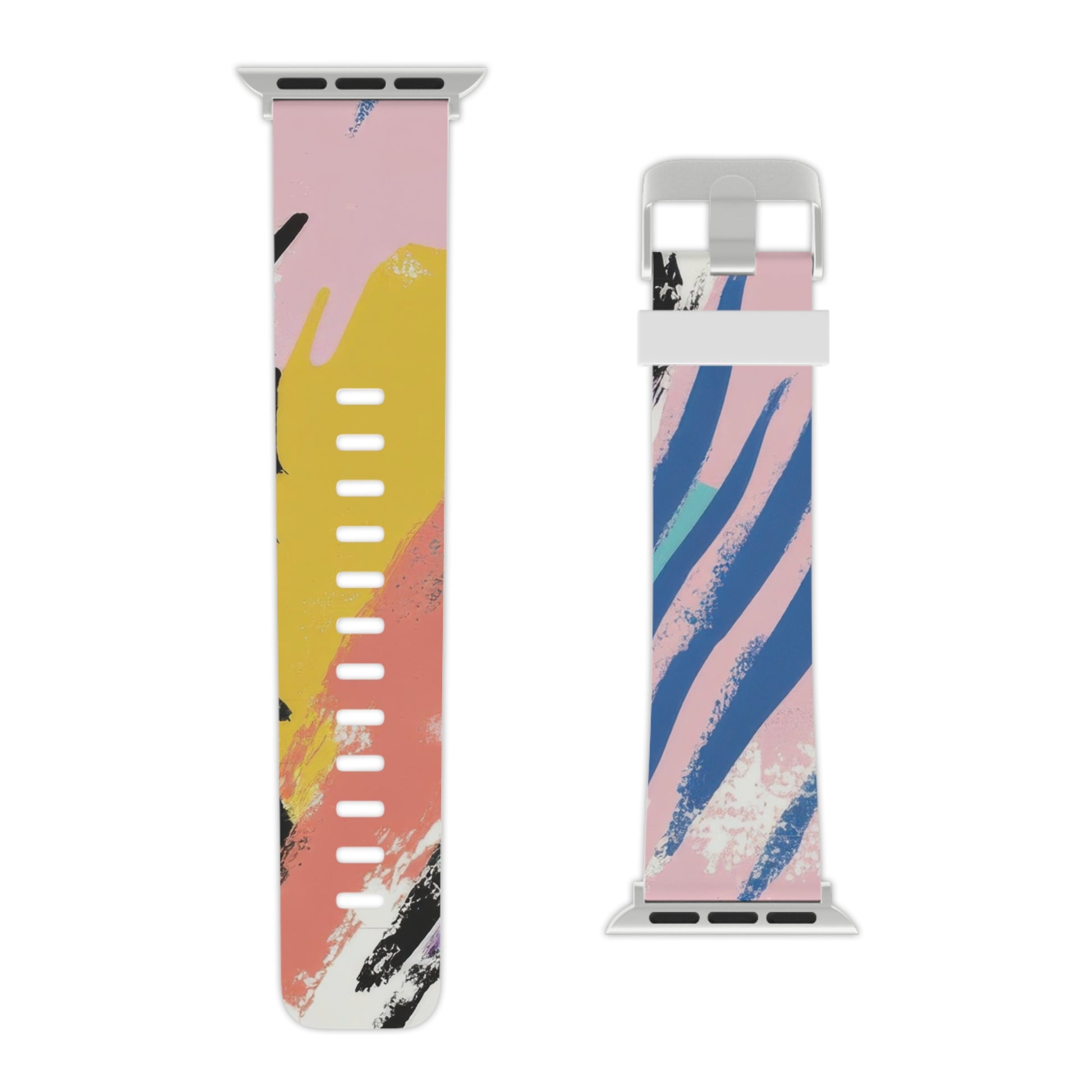 Wild Zebra Stripes x Paint Brush Strokes Multi-Color IV Watch Band for Apple Watch, Artsulli - Art is Long, Life is Short, Accessories, , , , , , , 