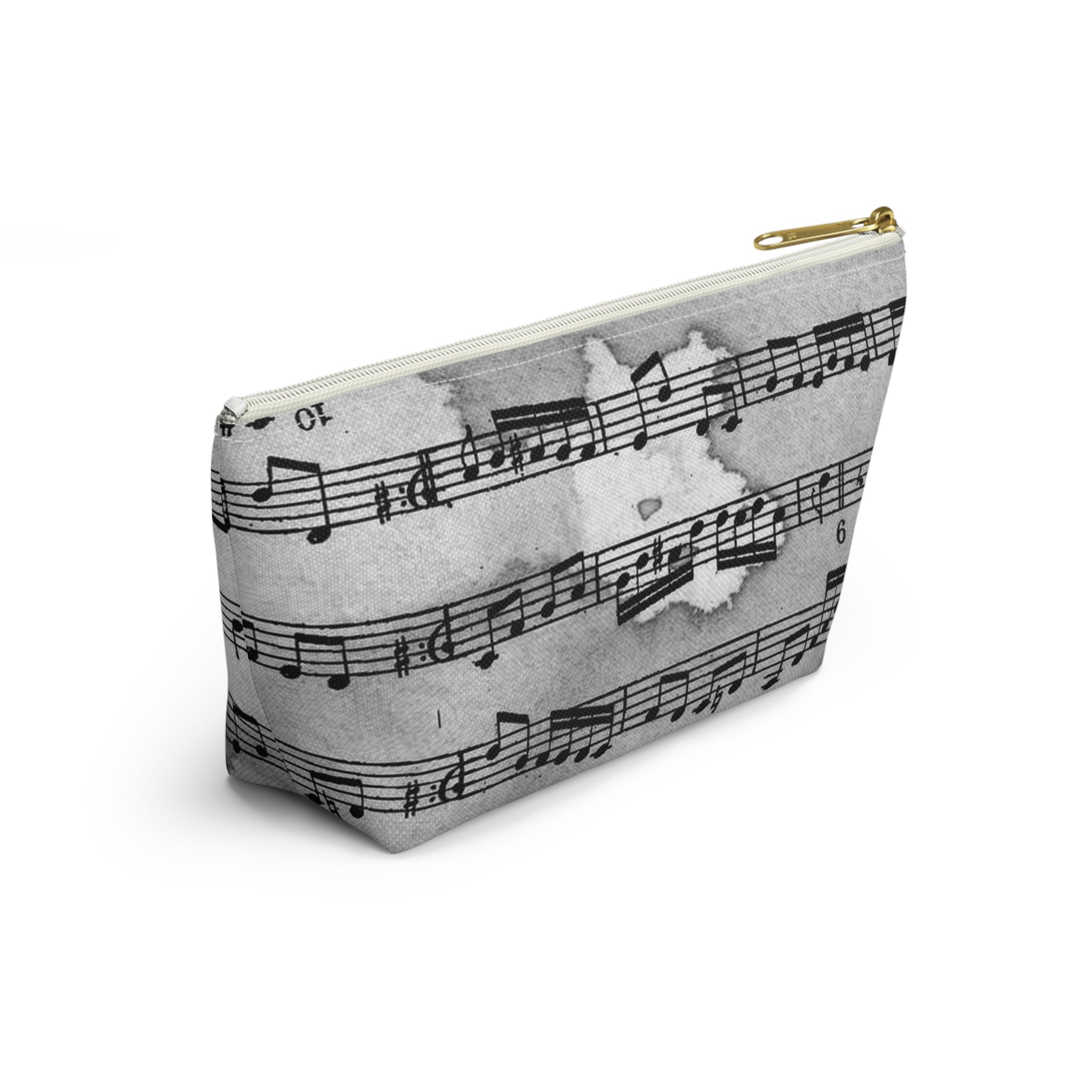 Drip Spill Type Beat Sheet Music Black Accessory Pouch w T-bottom, Artsulli - Art is Long, Life is Short, Bags, , , , , , , 