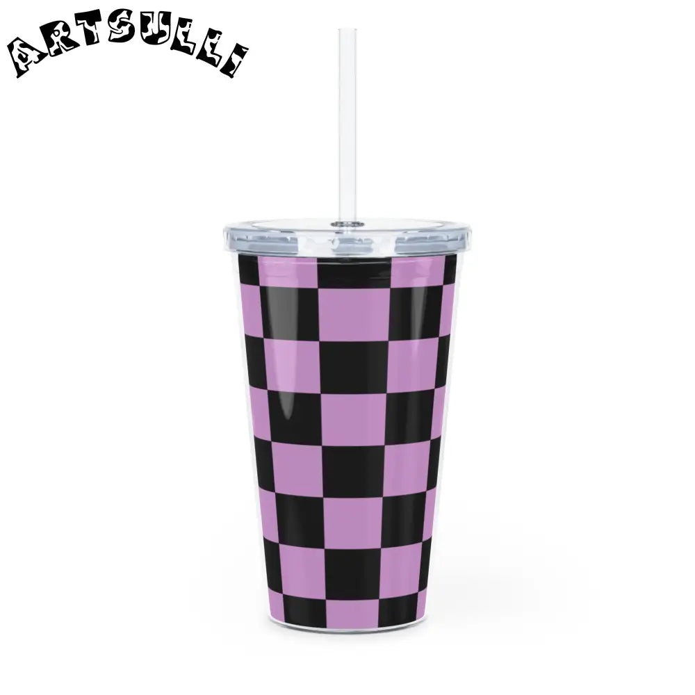 JAKKOUTTHEBXX Pixel Punk Vision Plastic Tumbler with Straw