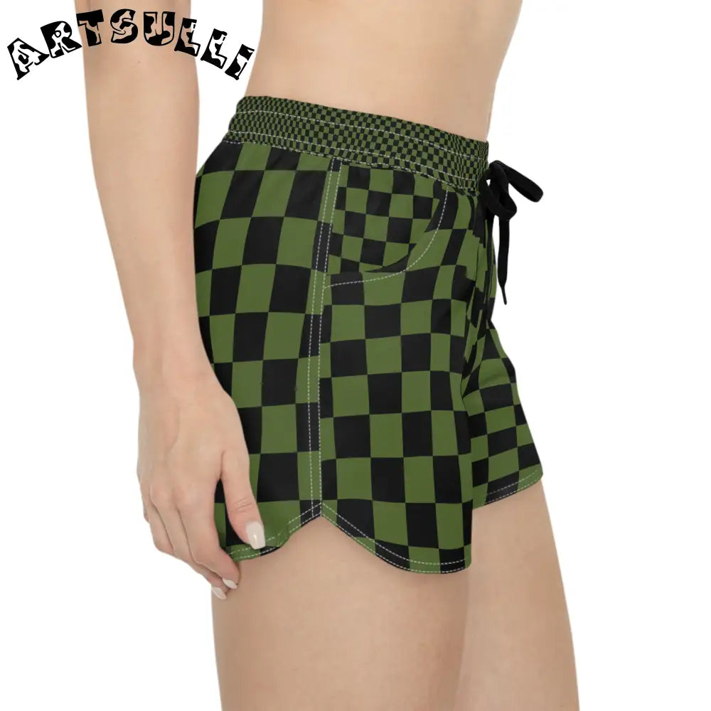 JAKKOUTTHEBXX Checkerboard Olive Green and Black Women’s Casual