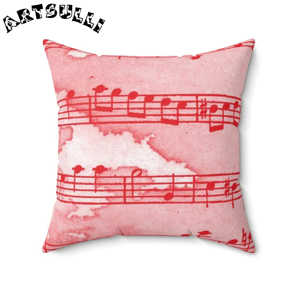 JAKKOUTTHEBXX Pink Musical Note Double Sided Pillow 2025