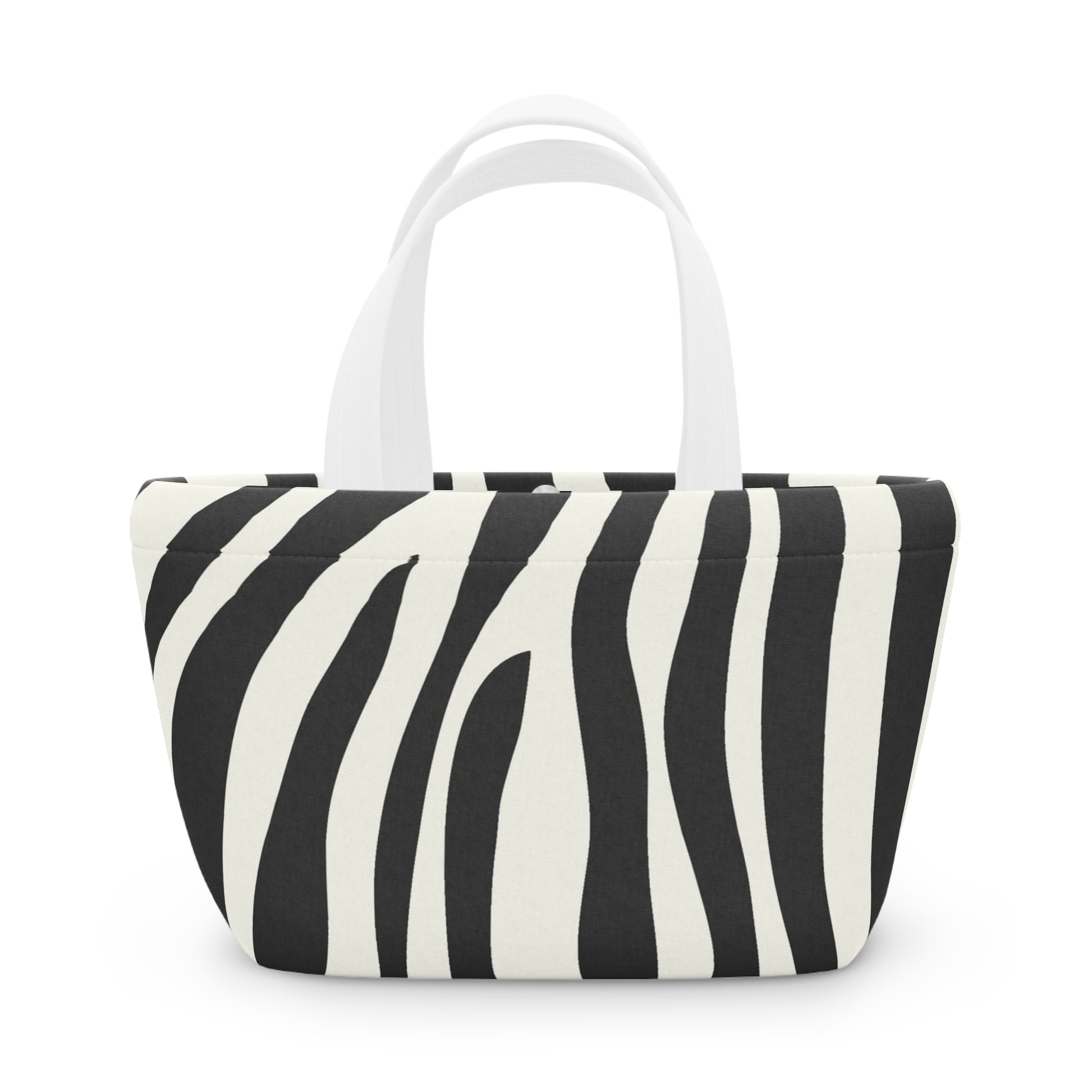 Melting Zebra Stripes Black and White Lunch Bag, Artsulli - Art is Long, Life is Short, Bags, , , , , , , 