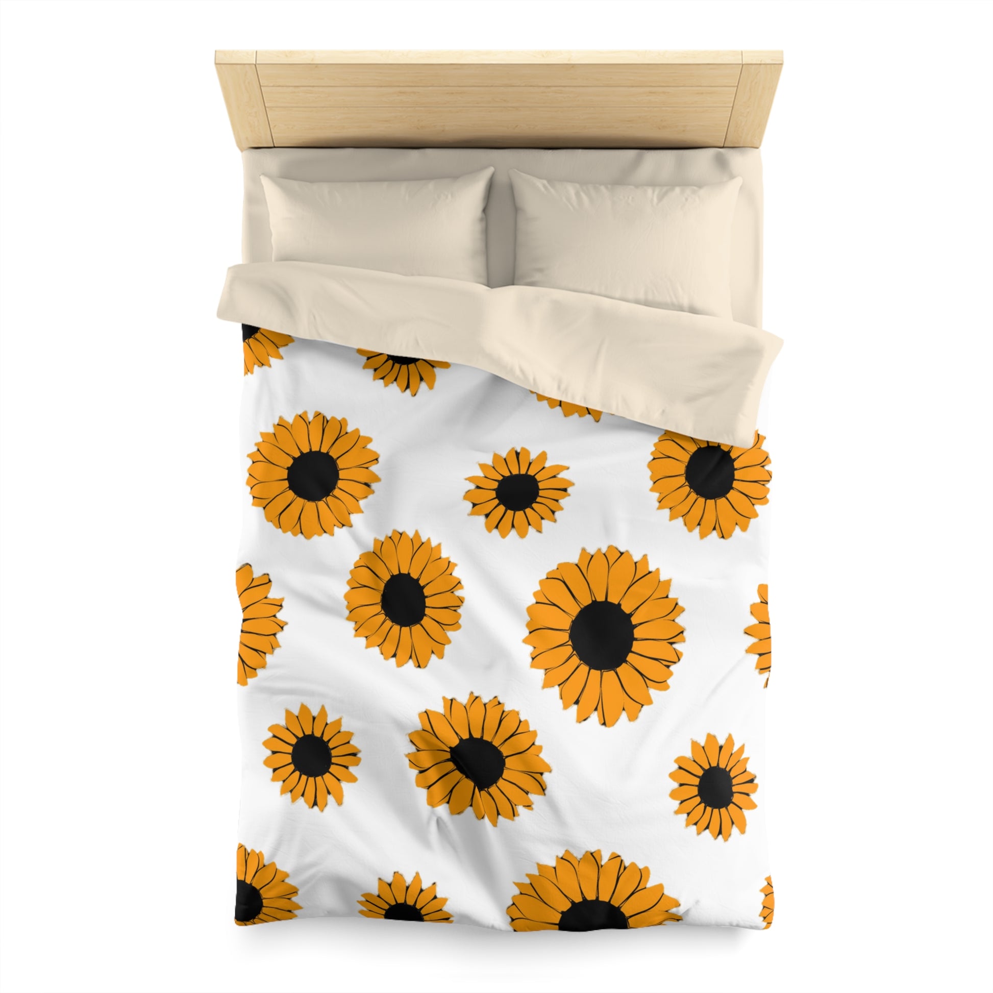 Sunflowers Microfiber Duvet Cover, Artsulli - Art is Long, Life is Short, Home Decor, , , , , , , 