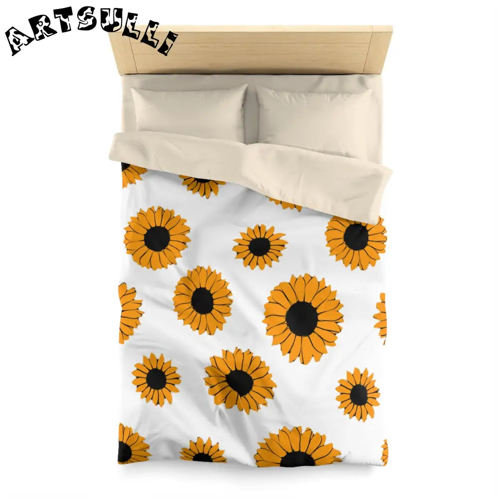 JAKKOUTTHEBXX Sunflowers Microfiber Duvet Cover JAKKOUTTHEBXX