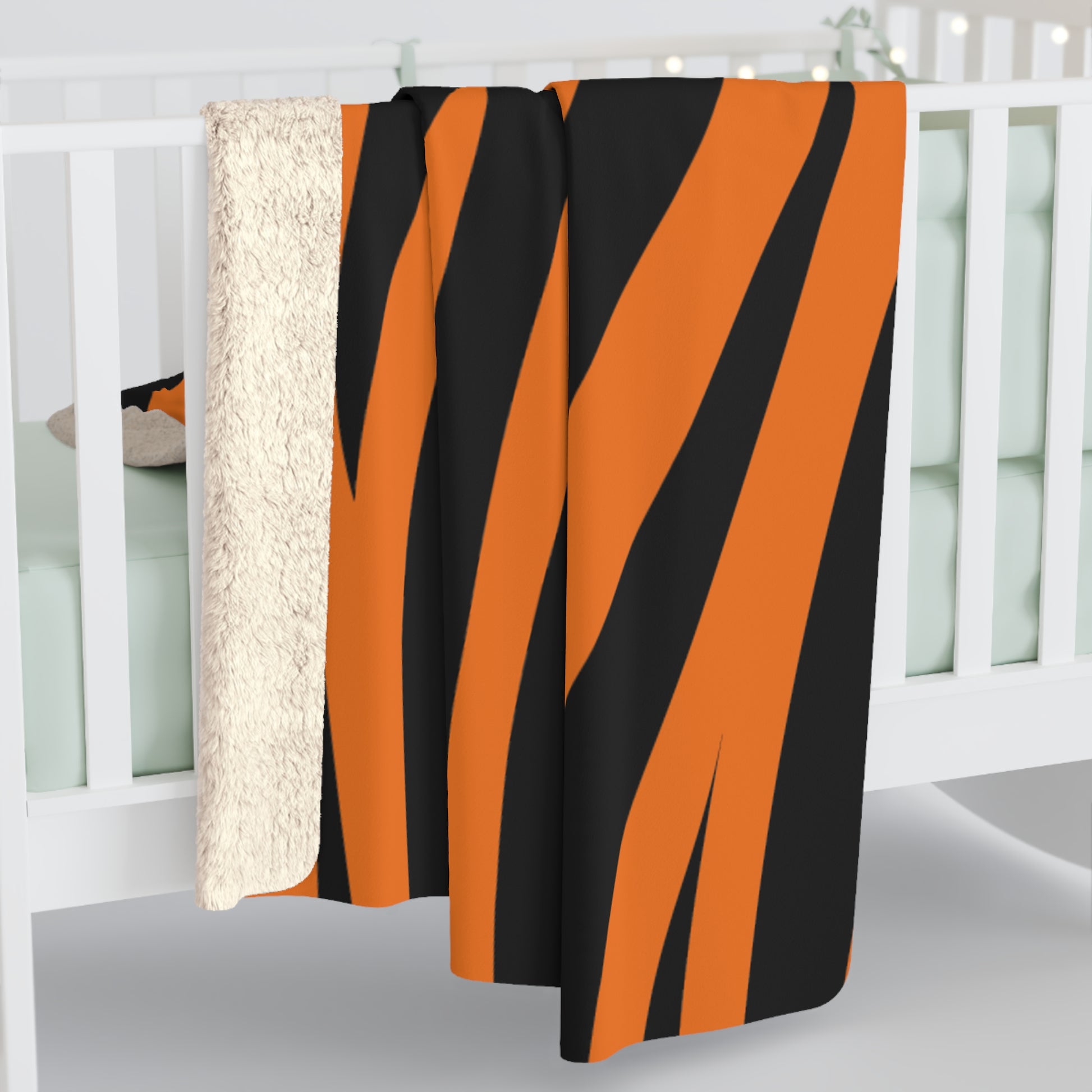 Halloween Zebra Pop Sherpa Fleece Blanket, Artsulli - Art is Long, Life is Short, Home Decor, , , , , , , 