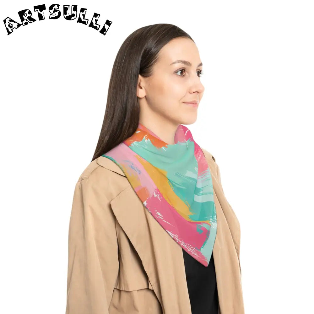 JAKKOUTTHEBXX Preppy Pixel Bloom Poly Scarf JAKKOUTTHEBXX Artsulli
