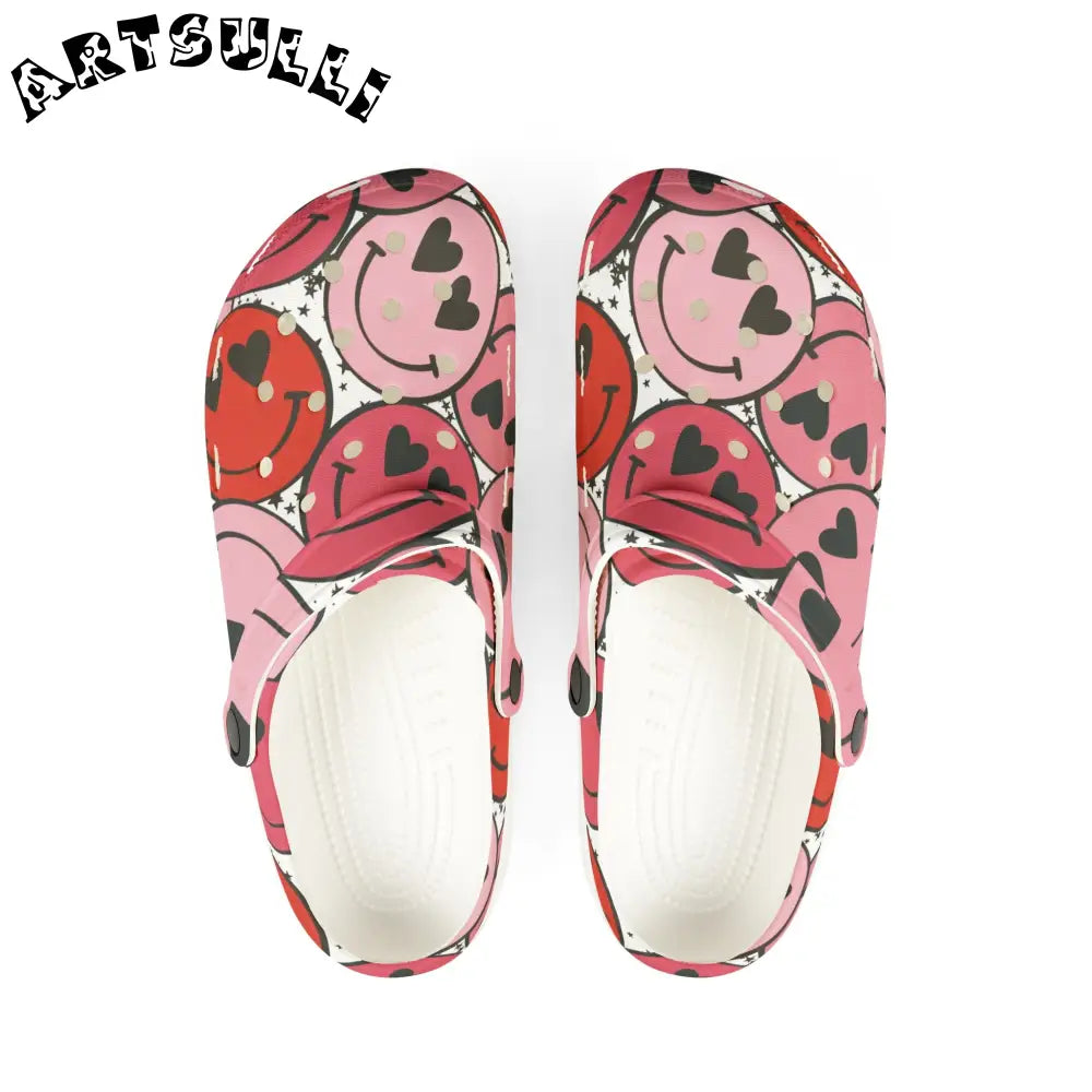 JAKKOUTTHEBXX Smiley Face x Heart Eyes Pink and Red EVA Foam Rubber