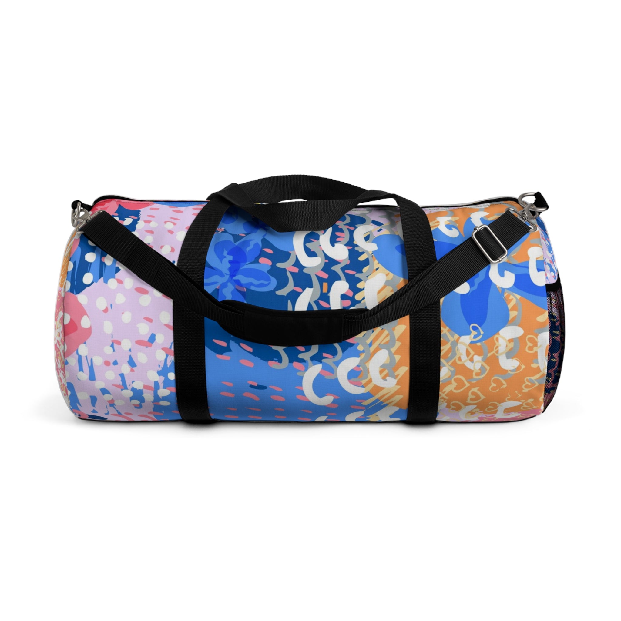 Flowers x Doodles x Hearts Multi-Color Duffel Bag, Artsulli - Art is Long, Life is Short, Bags, Size, Large, , , , , 31259289300571368382