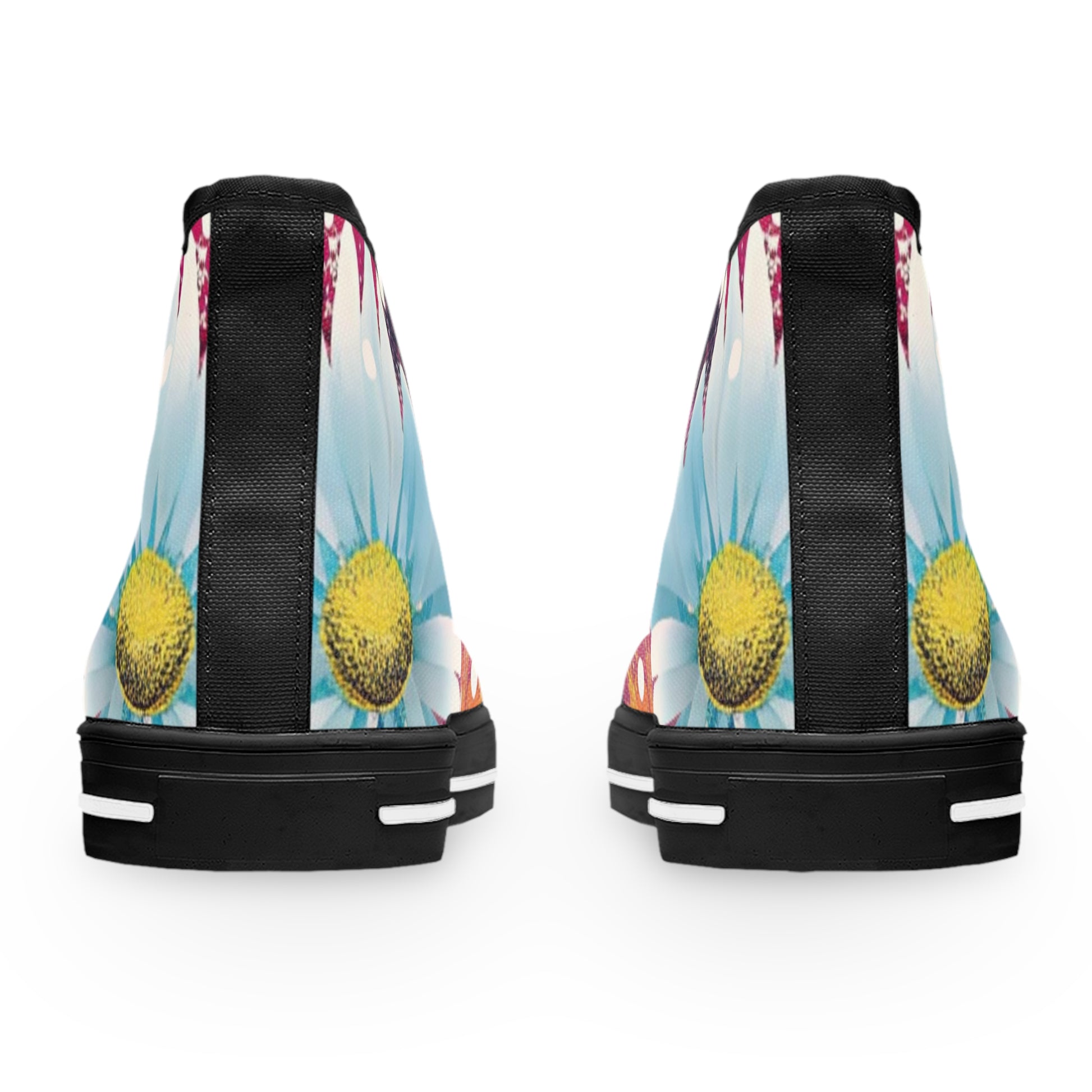 Magical Flower Explosion IV  Multi-Color Women's High Top Sneakers, Artsulli - Art is Long, Life is Short, Shoes, , , , , , , 