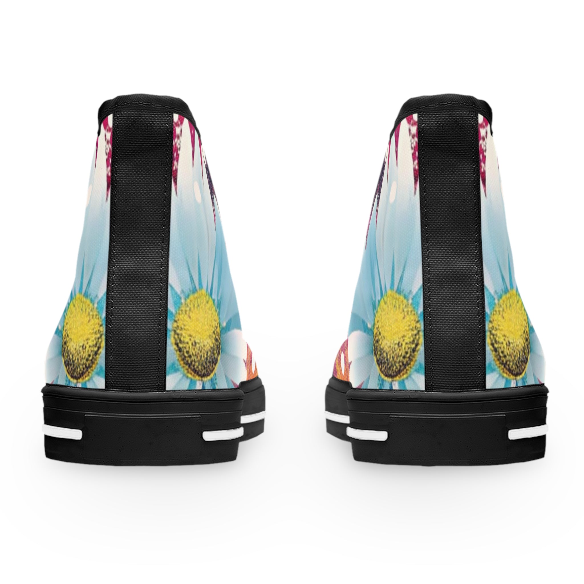 Magical Flower Explosion IV  Multi-Color Women's High Top Sneakers, Artsulli - Art is Long, Life is Short, Shoes, , , , , , , 