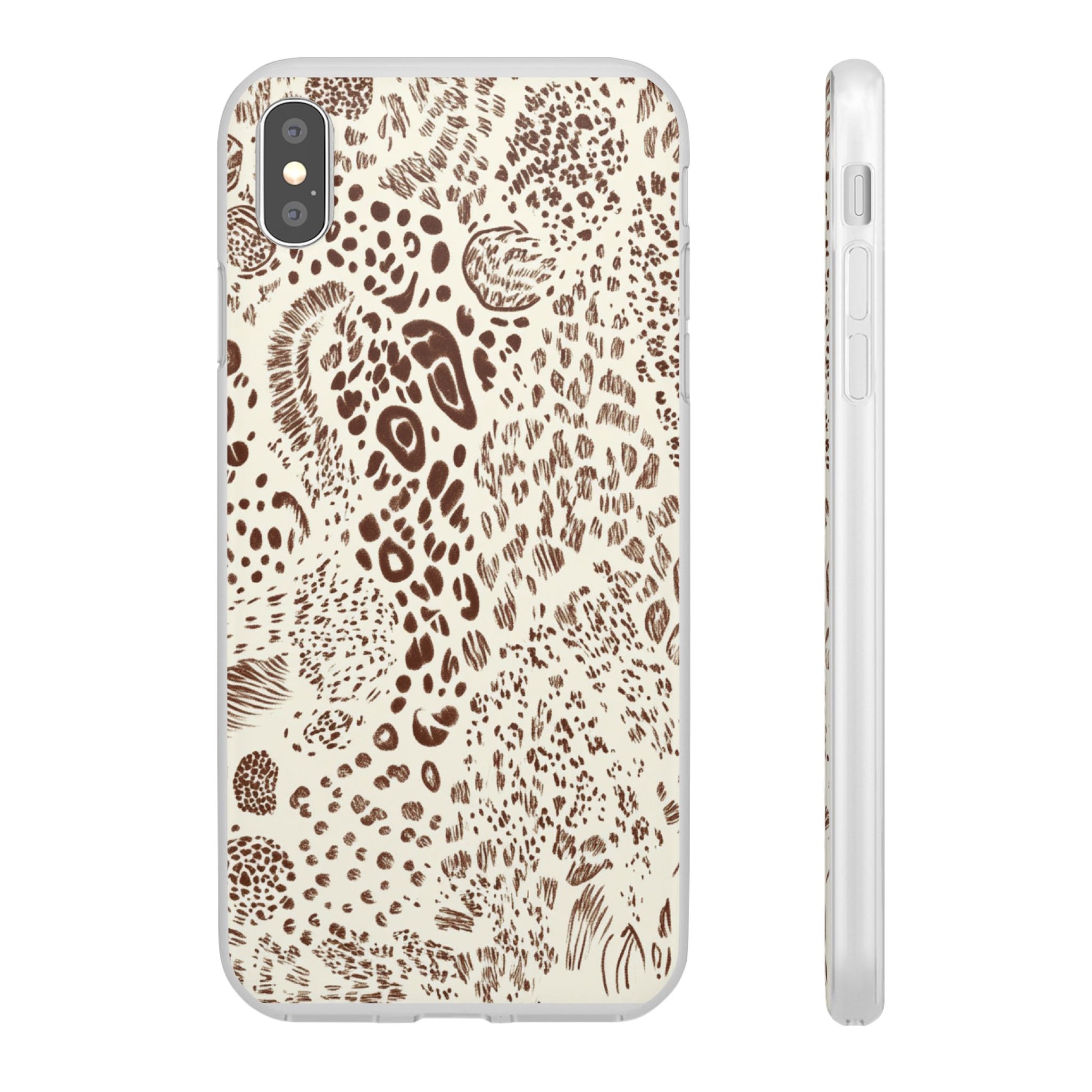 Brown Animal Print Flexi Case, Artsulli - Art is Long, Life is Short, Phone Case, Size, iPhone XS MAX with gift packaging, , , , , 11098187637158527579