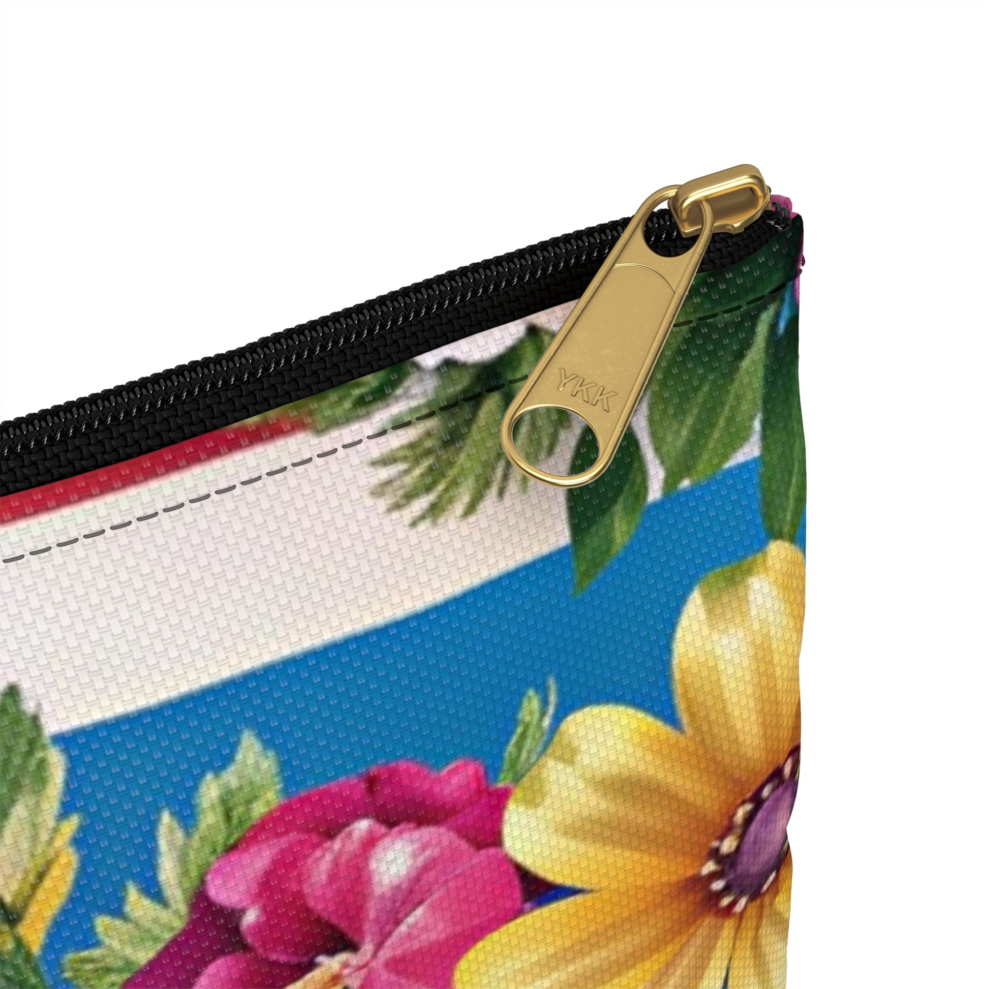 Floral Stripe 4K II Accessory Pouch, Artsulli - Art is Long, Life is Short, Bags, , , , , , , 
