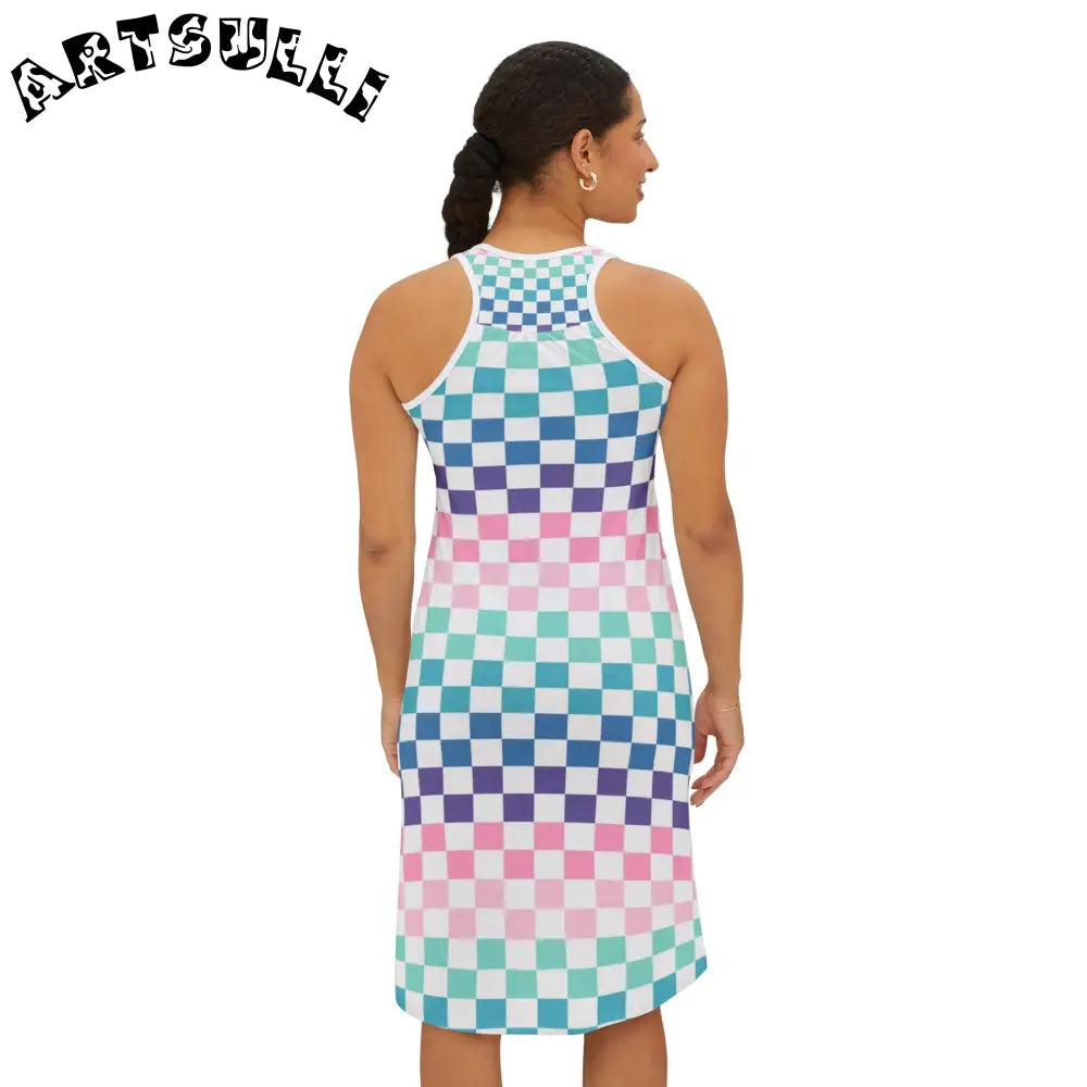 JAKKOUTTHEBXX Vaporwave Rainbow Checkerboard Multi-Color Women’s