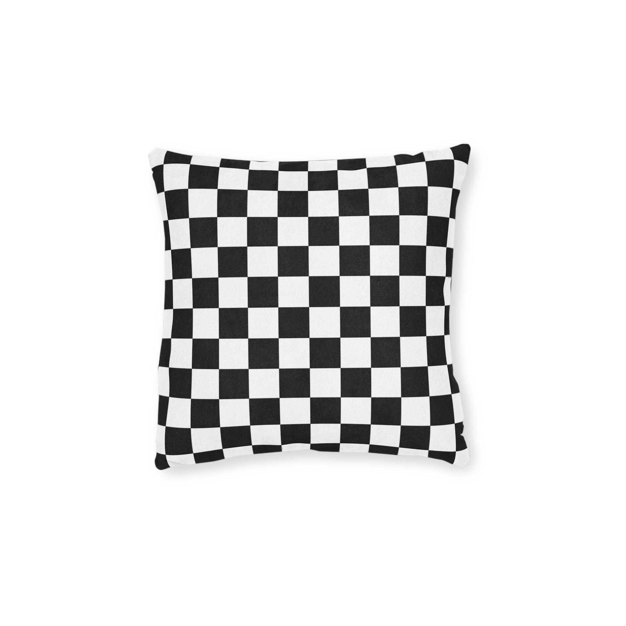 Checkerboard White and Black Square Pillow, Artsulli - Art is Long, Life is Short, Home Decor, Size, 12" × 12", , , , , 84030579576651172927