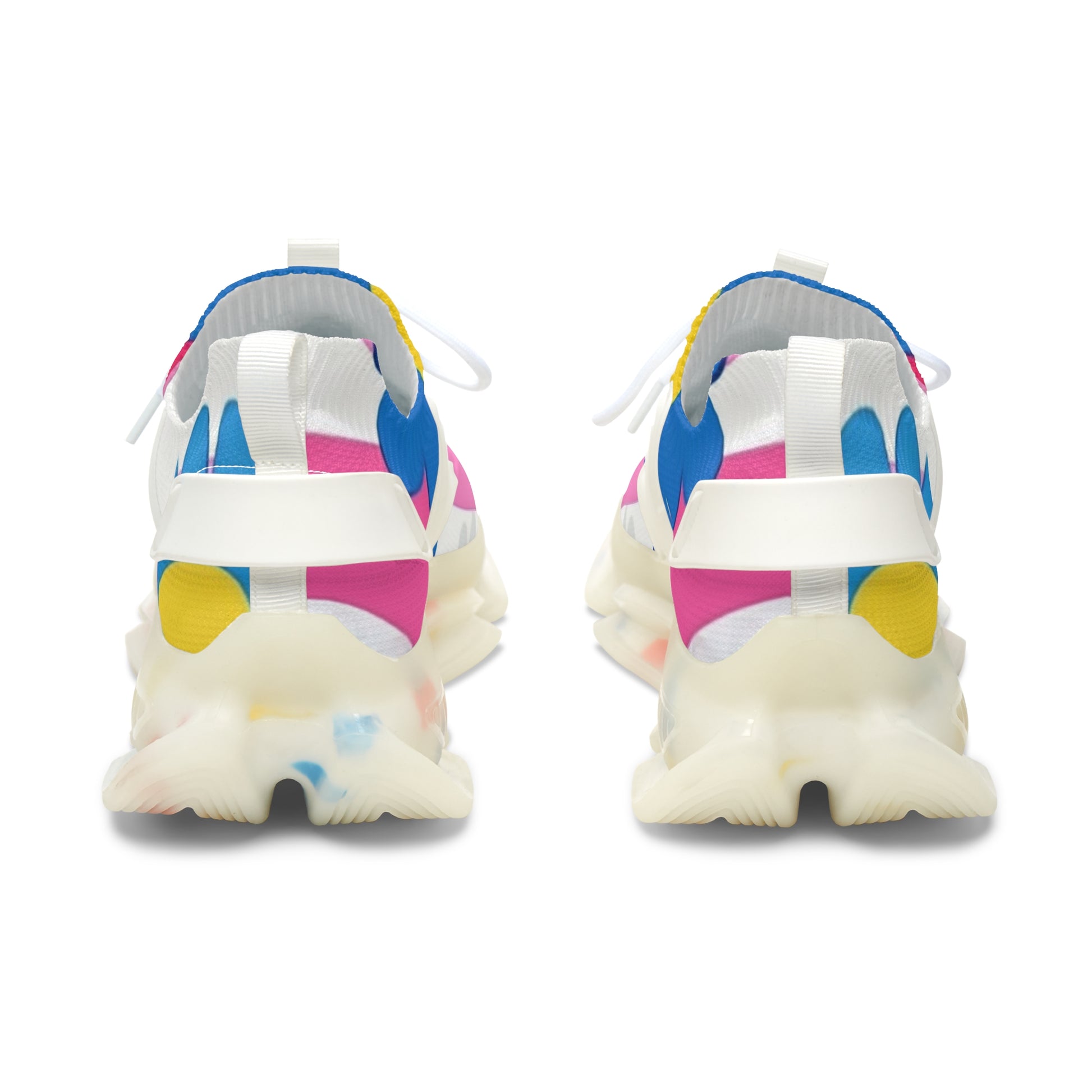 Flowers x Stripes Multi-Color Women's Mesh Sneakers, Artsulli - Art is Long, Life is Short, Shoes, , , , , , , 